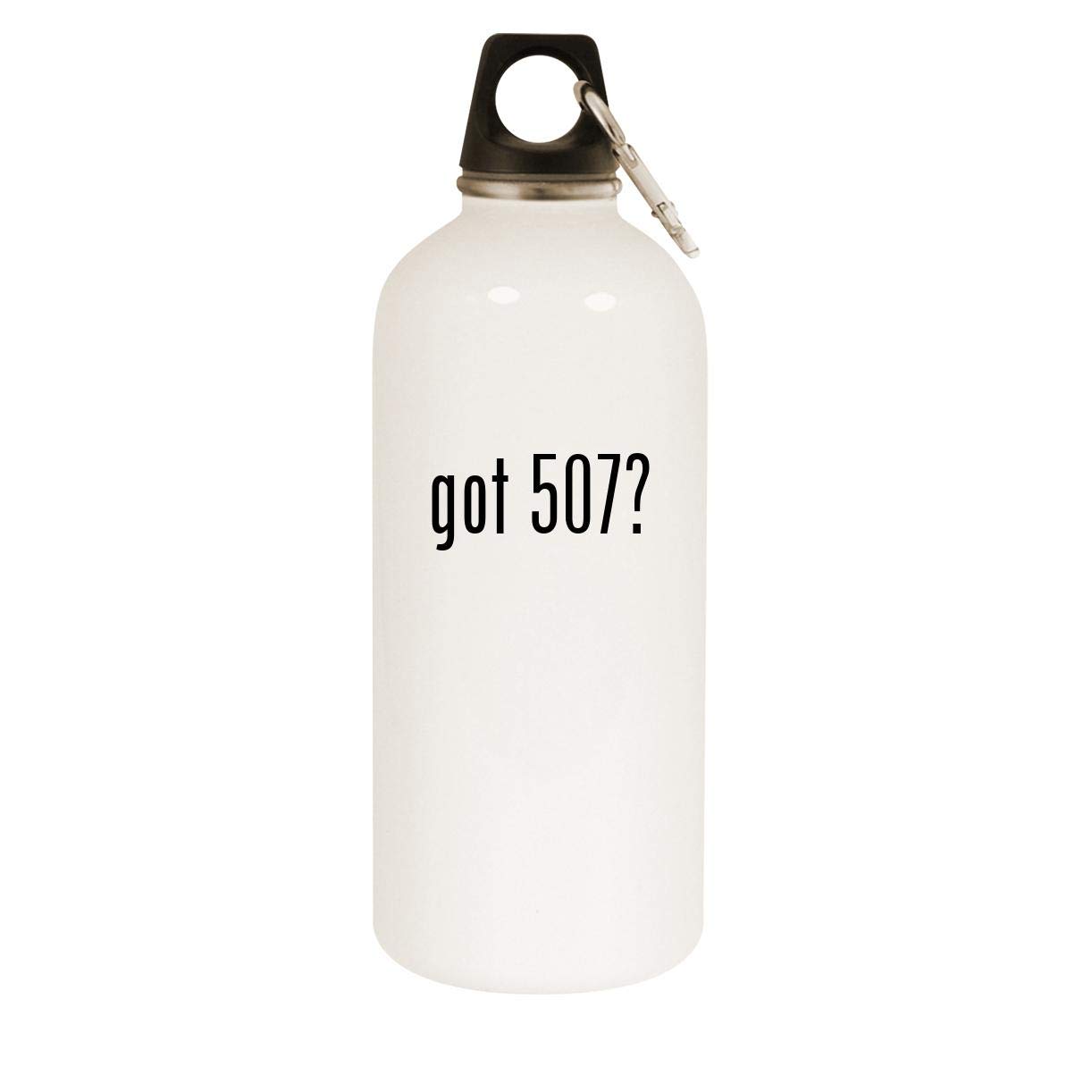 20oz Stainless Steel White Water Bottle with Carabiner - Insulated Leak Proof Design for Hiking, Gym & Outdoor Activities | BPA Free Eco-Friendly Water Container