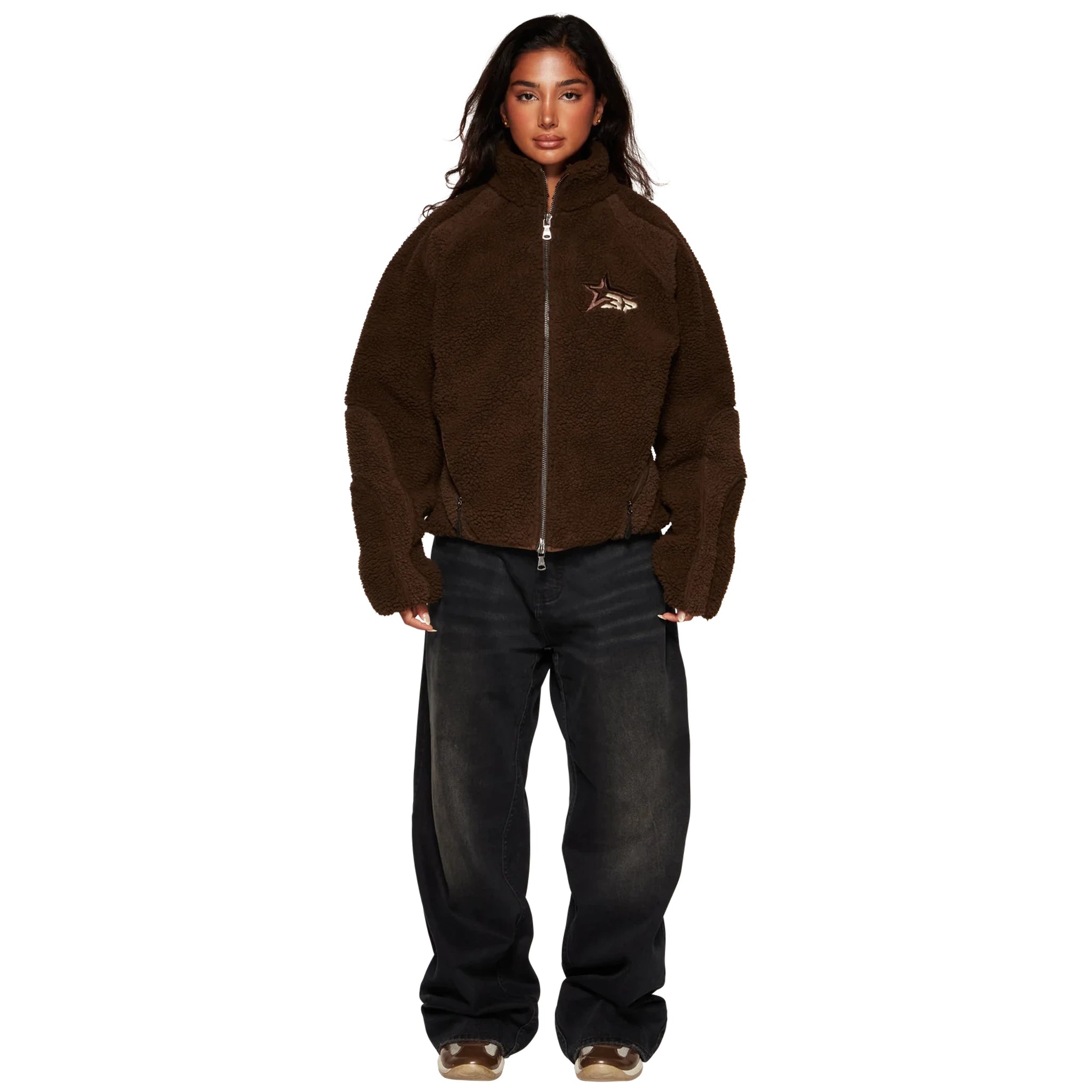 Broken Planet Mocha Polar Fleece Jacket - Soft & Warm Winter Outerwear for Men & Women - Perfect for Hiking, Camping & Outdoor Activities