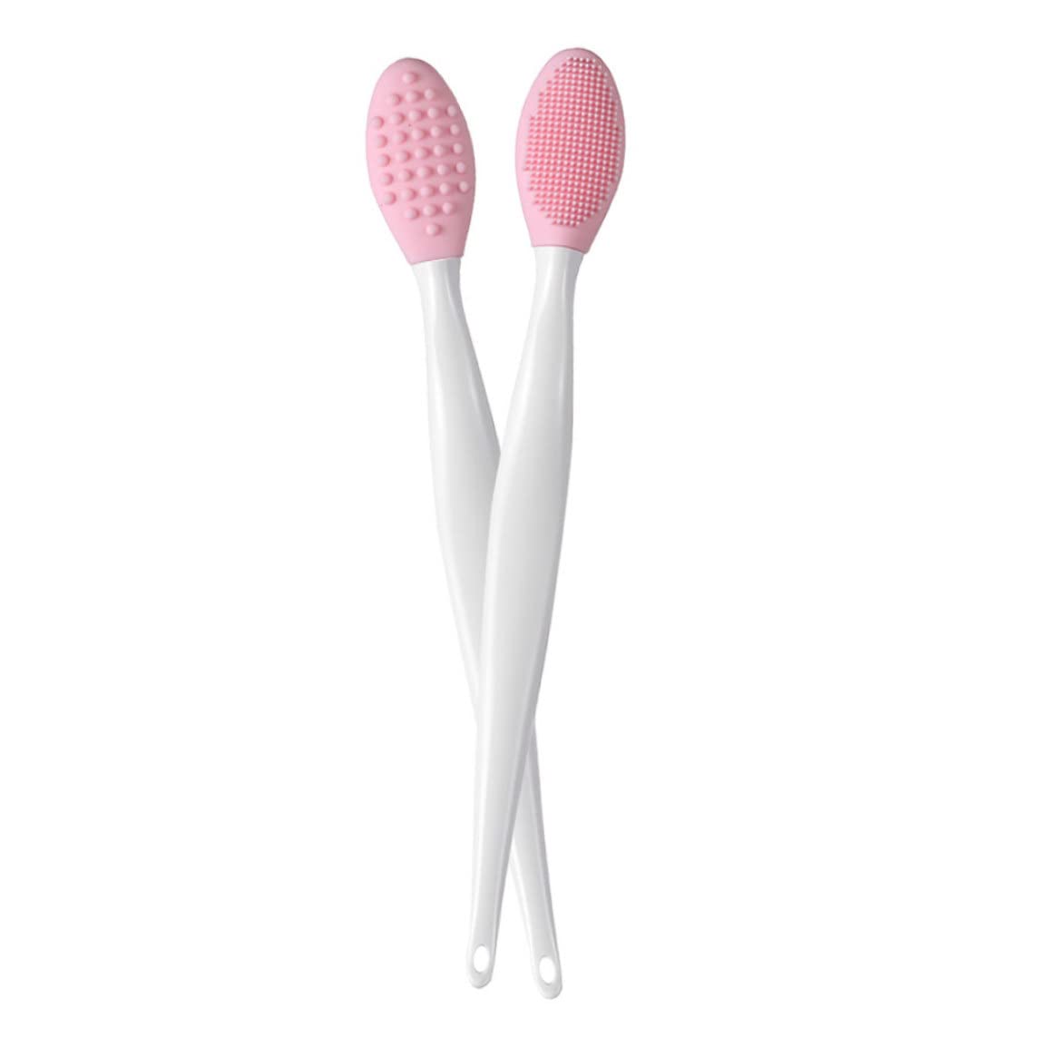 Double Sided Silicone Lip & Nose Brush - Blackhead Cleaner for Soft Skin Care (2pcs) - Perfect for Daily Facial Cleansing