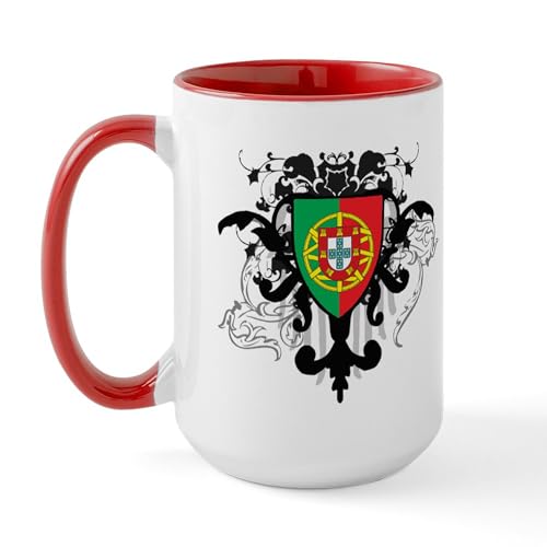 White/Red Inside - Stylish Portugal Large Mug
