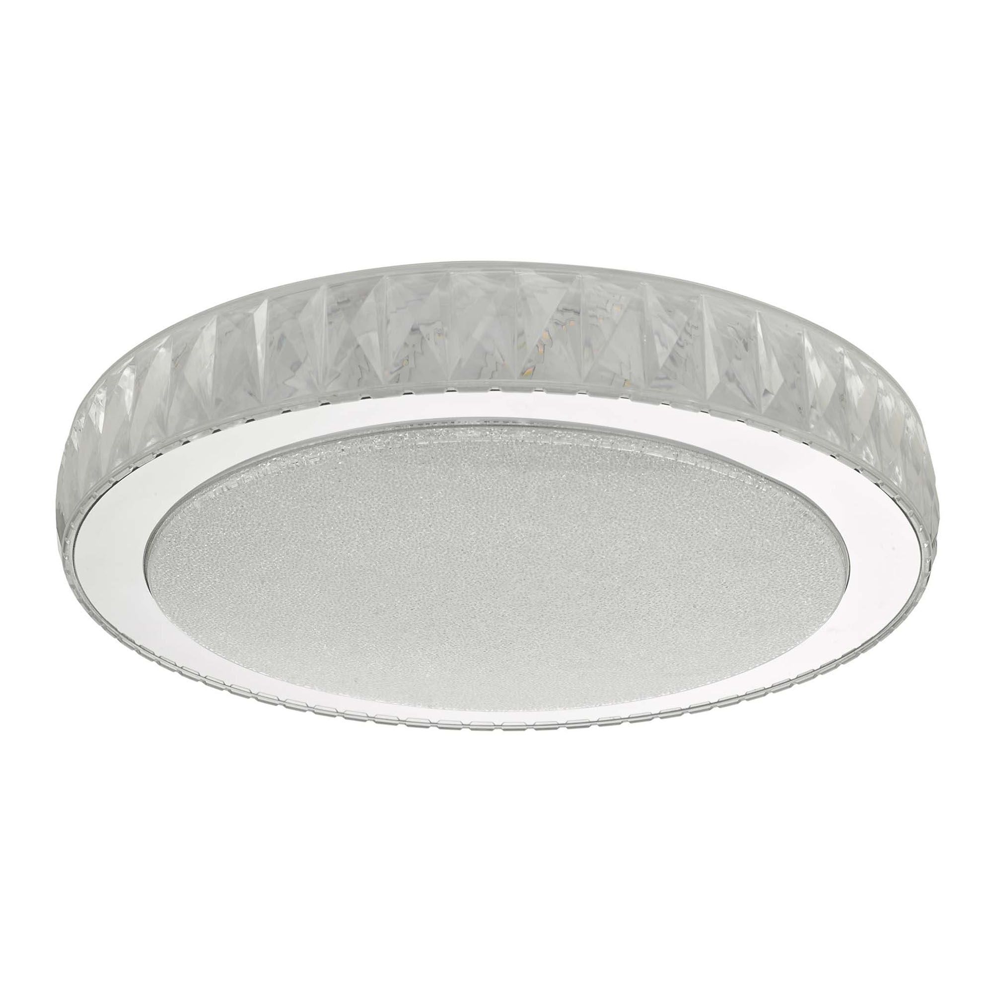 Akelia Modern LED Flush Mount Ceiling Light - Small/Large Size, Acrylic & Stainless Steel Finish - Perfect for Bedroom, Kitchen, Hallway Lighting