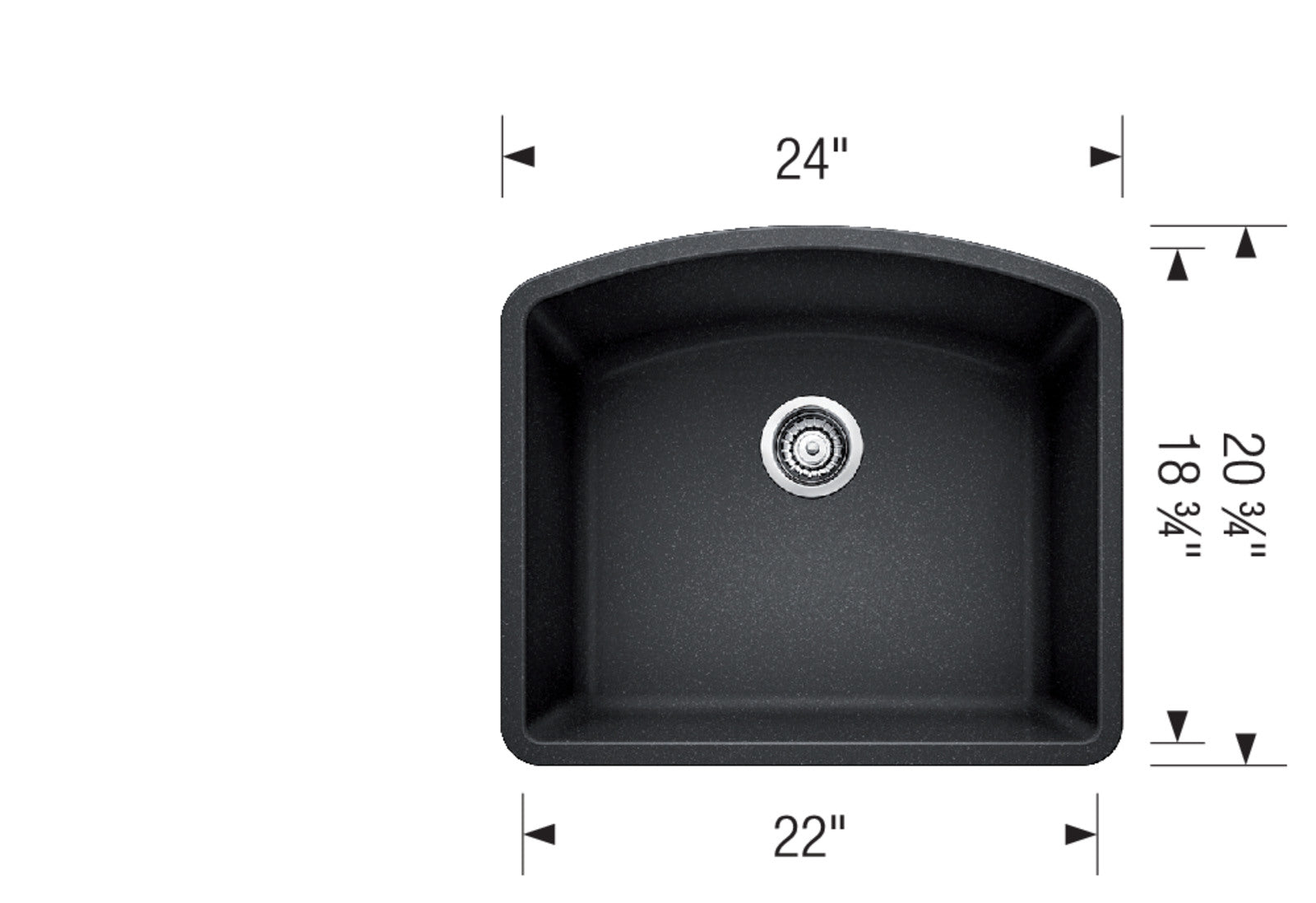 Blanco Diamond Single Bowl SILGRANIT Kitchen Sink - Premium 33% Granite Composite Undermount Sink for Modern Kitchens | Durable & Scratch-Resistant | Perfect for Cooking, Washing Dishes & Food Prep