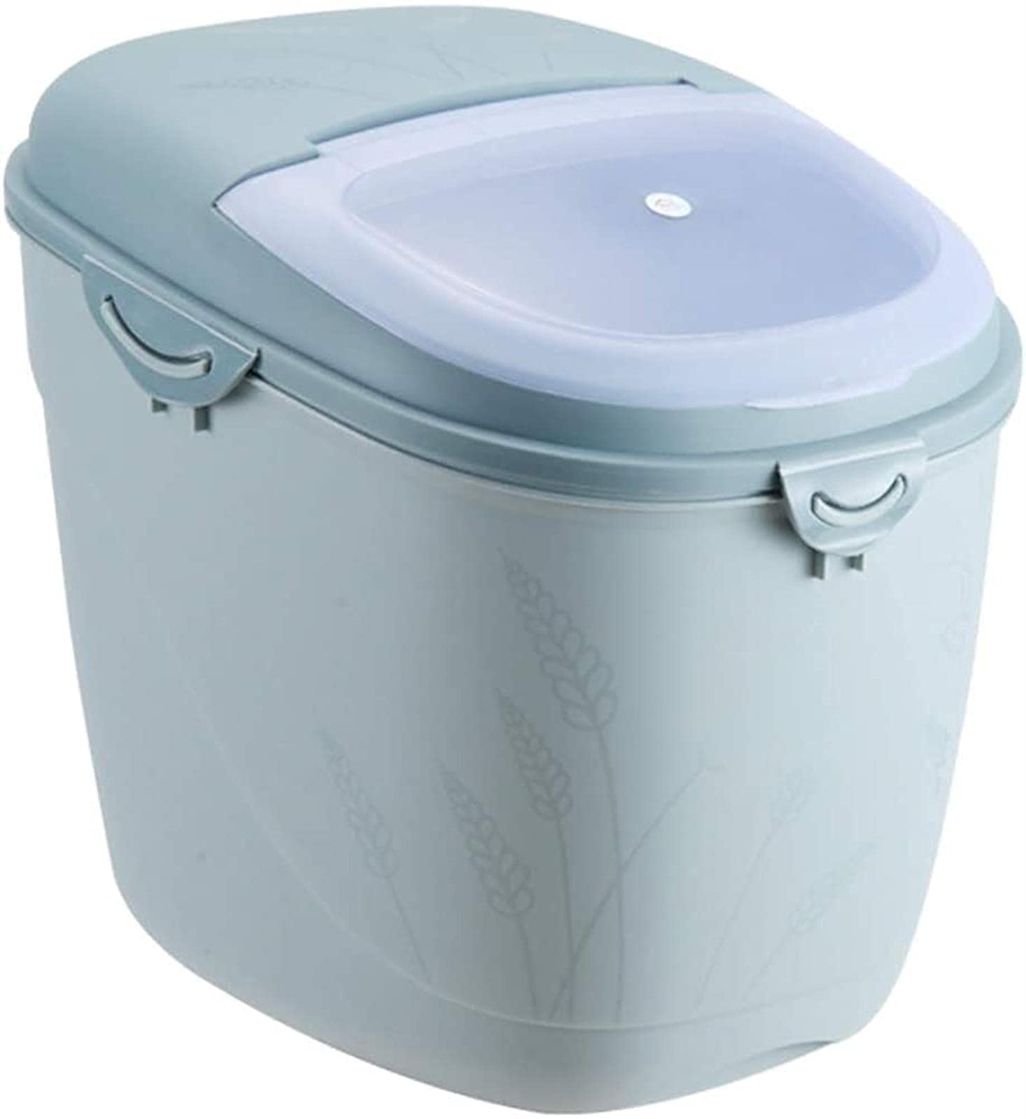 **Airtight 15KG/33Lb Grain Storage Container - Moisture-Proof Rice, Cereals, Beans & Flour Food Storage Box with Wheels & Measuring Cup - Ideal for Kitchen, Pantry & Bulk Food Organization**