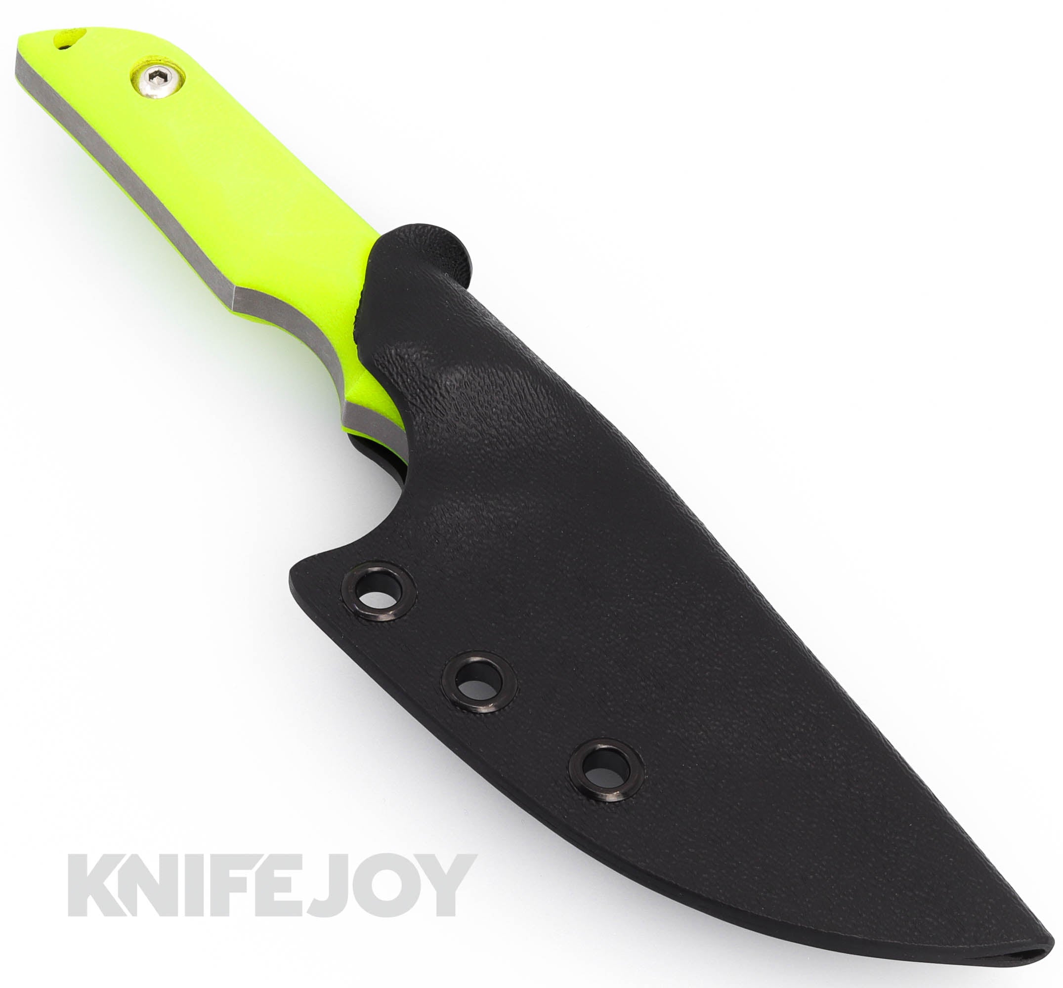 Bald Man Knife & Tool - Thick A Tross Fixed Blade Knife with MagnaCut Steel & DayGlo G10 Handle - Hunting, Camping, Survival, Outdoor EDC