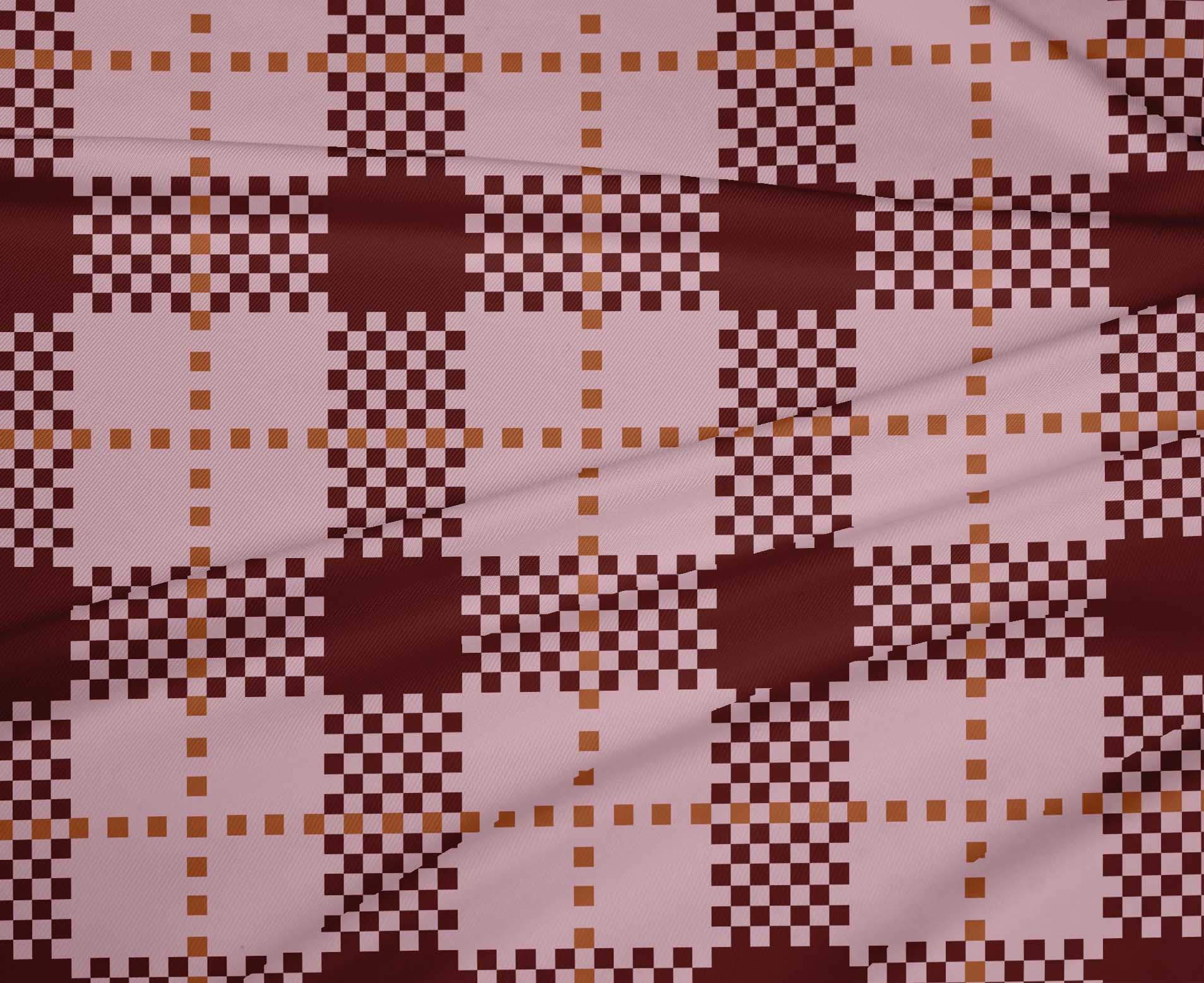 oneOone Polyester Spandex Pastel Pink Gingham Check Dress Fabric - 56 Inch Wide by The Yard | Perfect for DIY Dresses, Skirts & Home Decor Projects