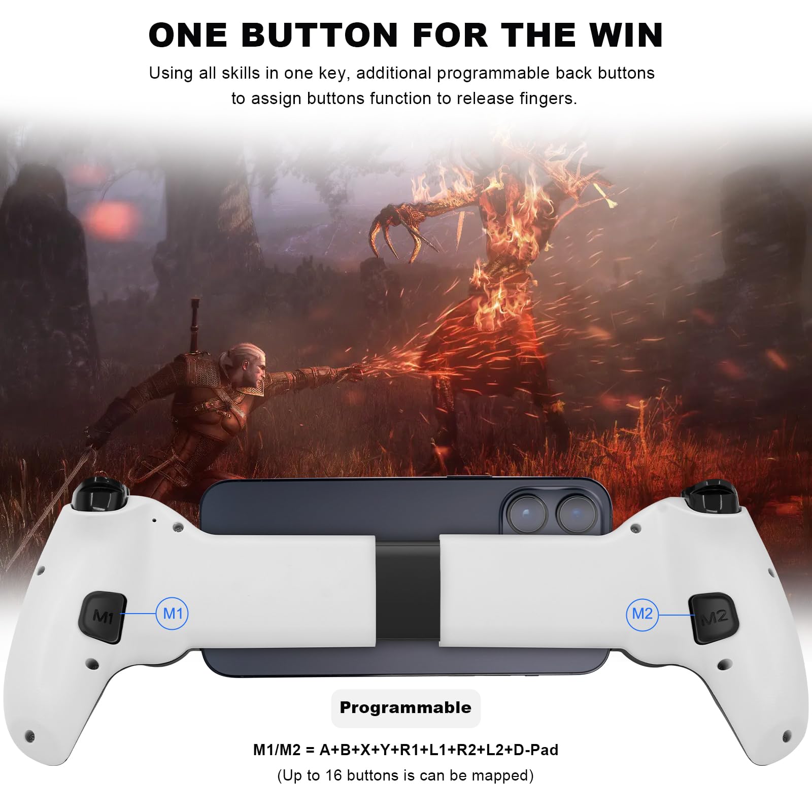 Megadream Wireless Gamepad for iPad, iPhone, Android, PC, Switch - Turbo, Cloud Gaming, PS5/Xbox Support - Perfect for COD & Mobile Gaming