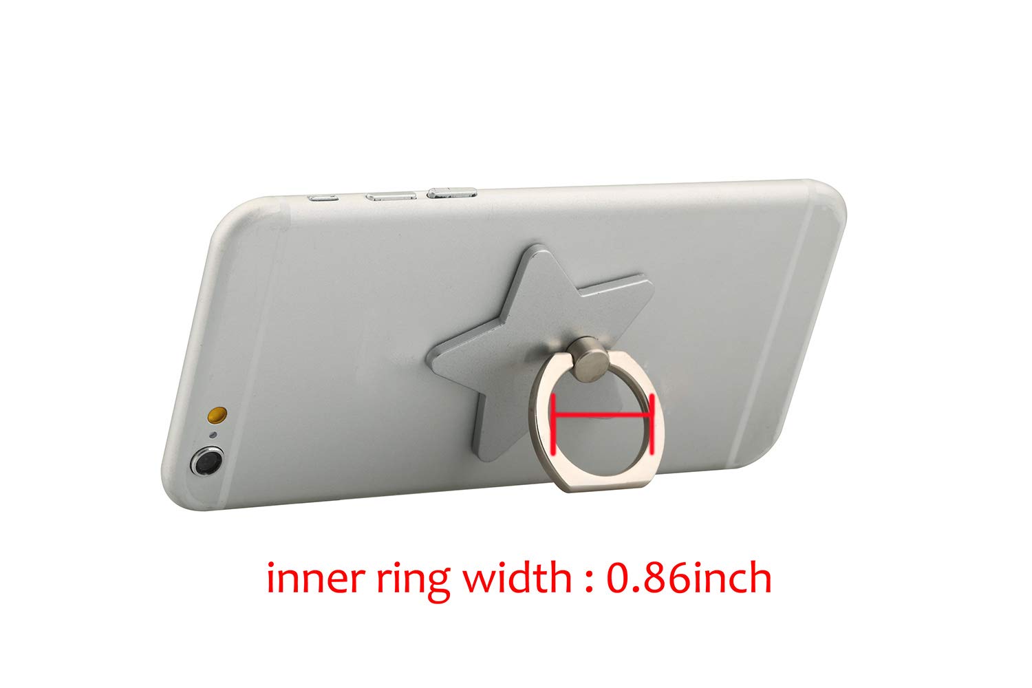 4-Pack Star Phone Ring Holder - 360° Rotating Universal Phone Grip & Kickstand for iPhone, Samsung, Most Smartphones & Tablets (4 Colors) - Perfect for Hands-Free Viewing, Gaming & Video Calls