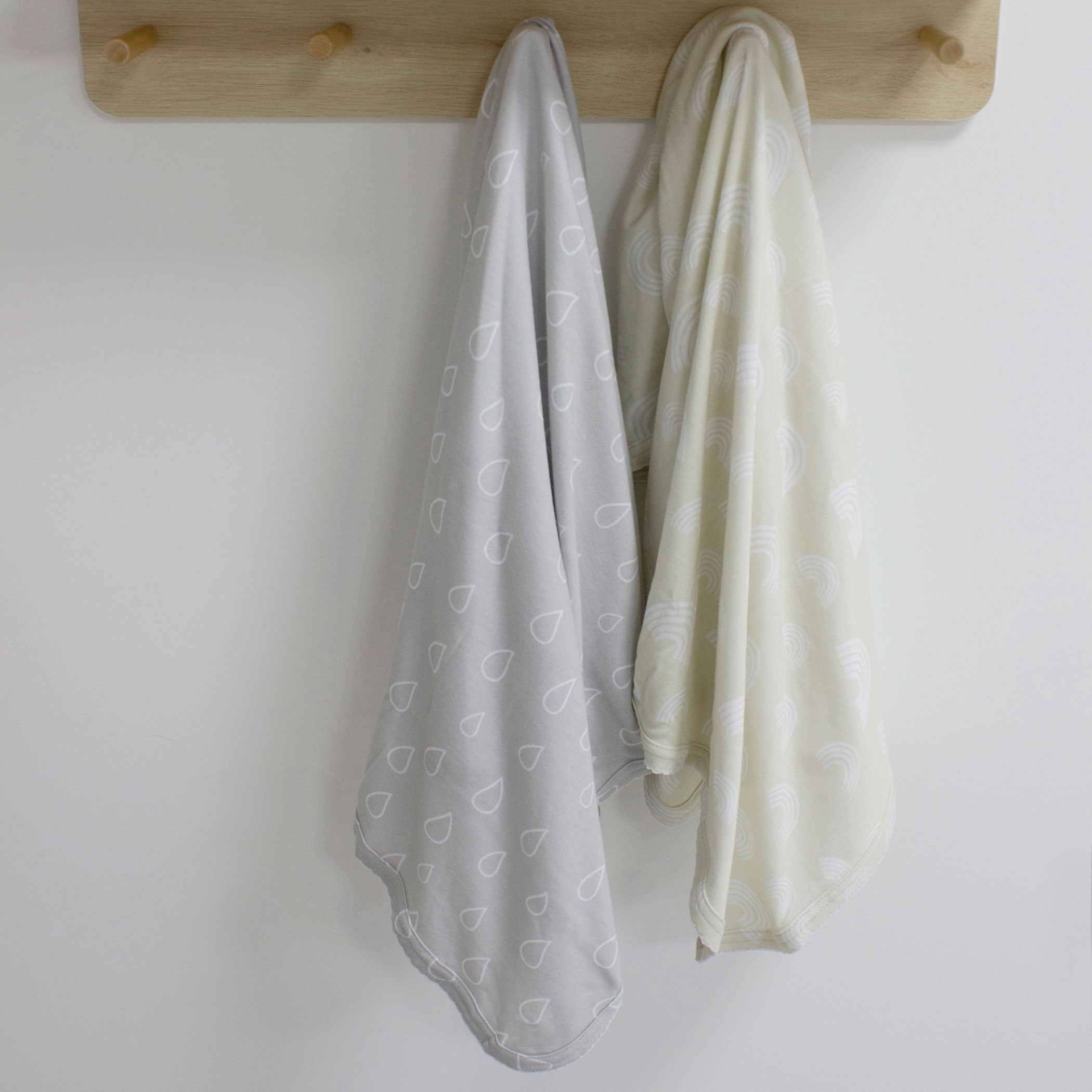 Nordic 2-Pack Jersey Wrap in Grey & Sand - Cozy & Stylish for Home, Office, and Travel
