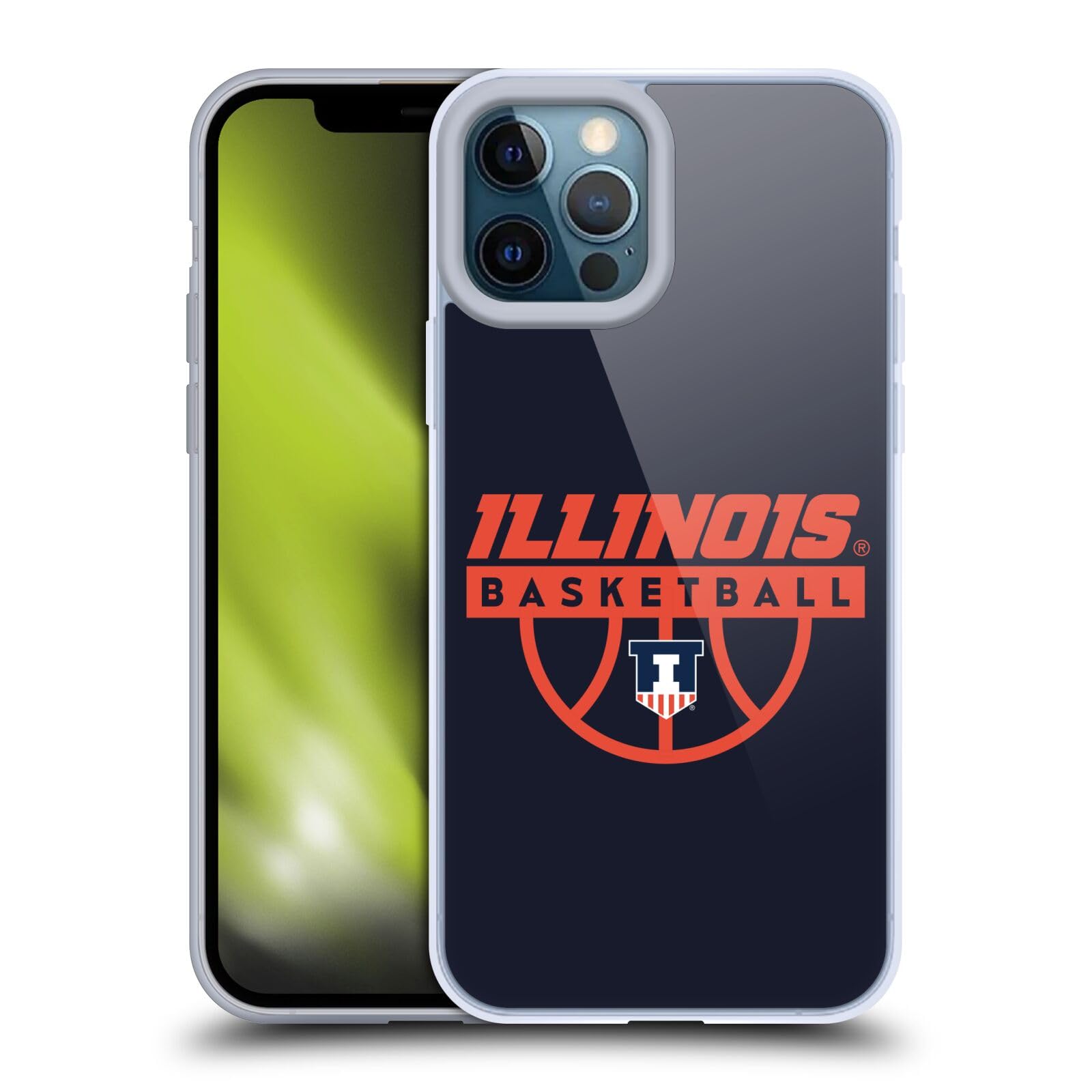 Head Case Designs Officially Licensed University of Illinois U of I Illinois Basketball iPhone 12 Pro Max Case - Durable Soft Gel Cover for School, Games & Fan Showcase