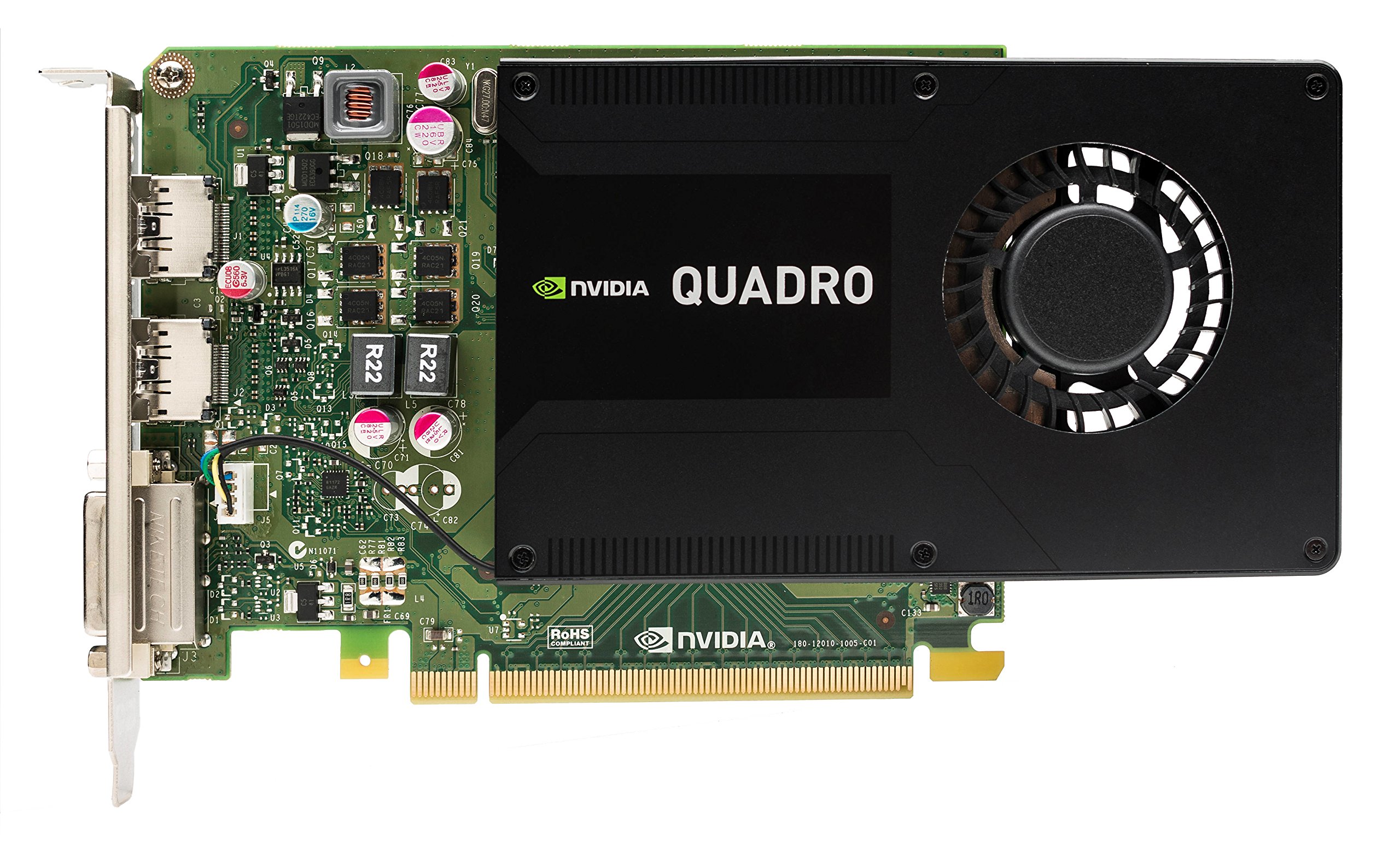 HP J3G88AT Quadro K2200 4GB GDDR5 Professional Graphics Card for CAD, 3D Modeling & Video Editing - Workstation GPU for Designers & Engineers