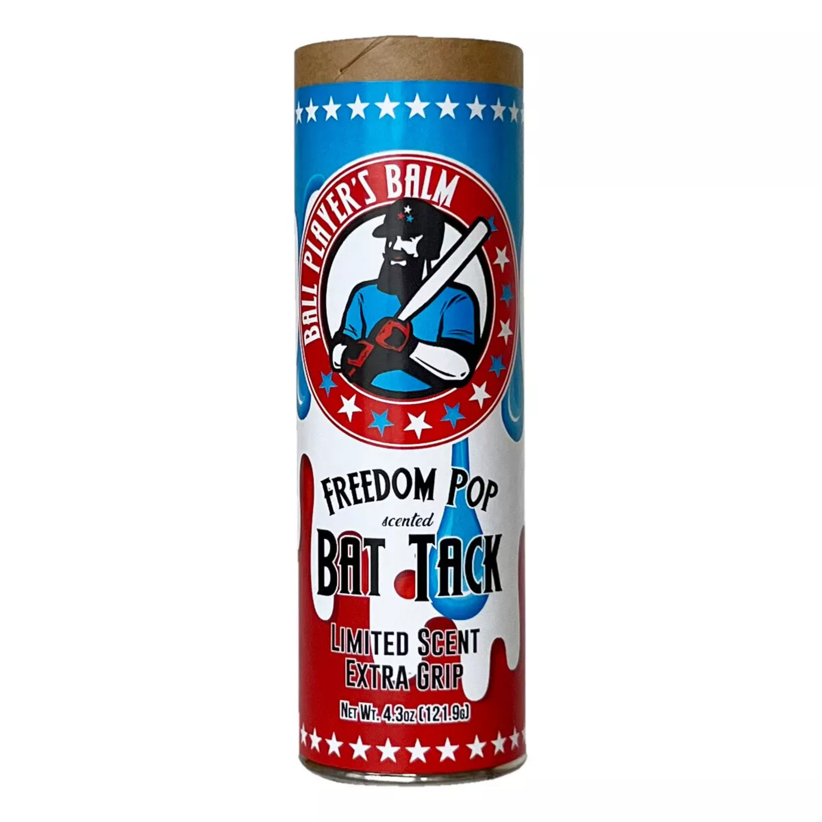 Ball Player's Balm - Freedom Pop Scented Bat Grip Enhancer | Baseball & Softball Batting Glove | Improves Grip & Reduces Blisters for Sports Training & Games