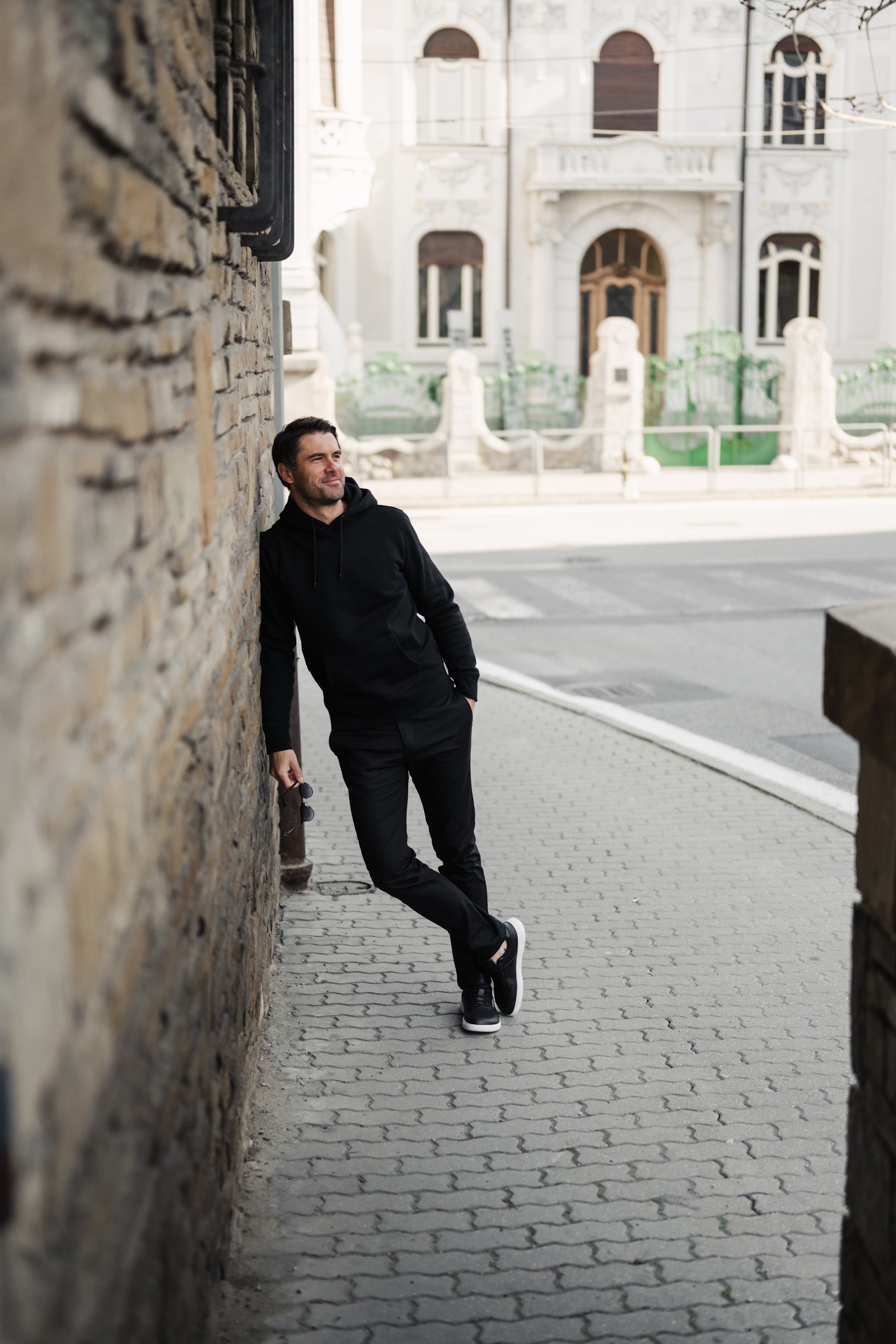 Men's Black Hoodie - Be Lenka Essentials | Comfortable & Stylish Pullover for Casual Wear & Outdoor Activities