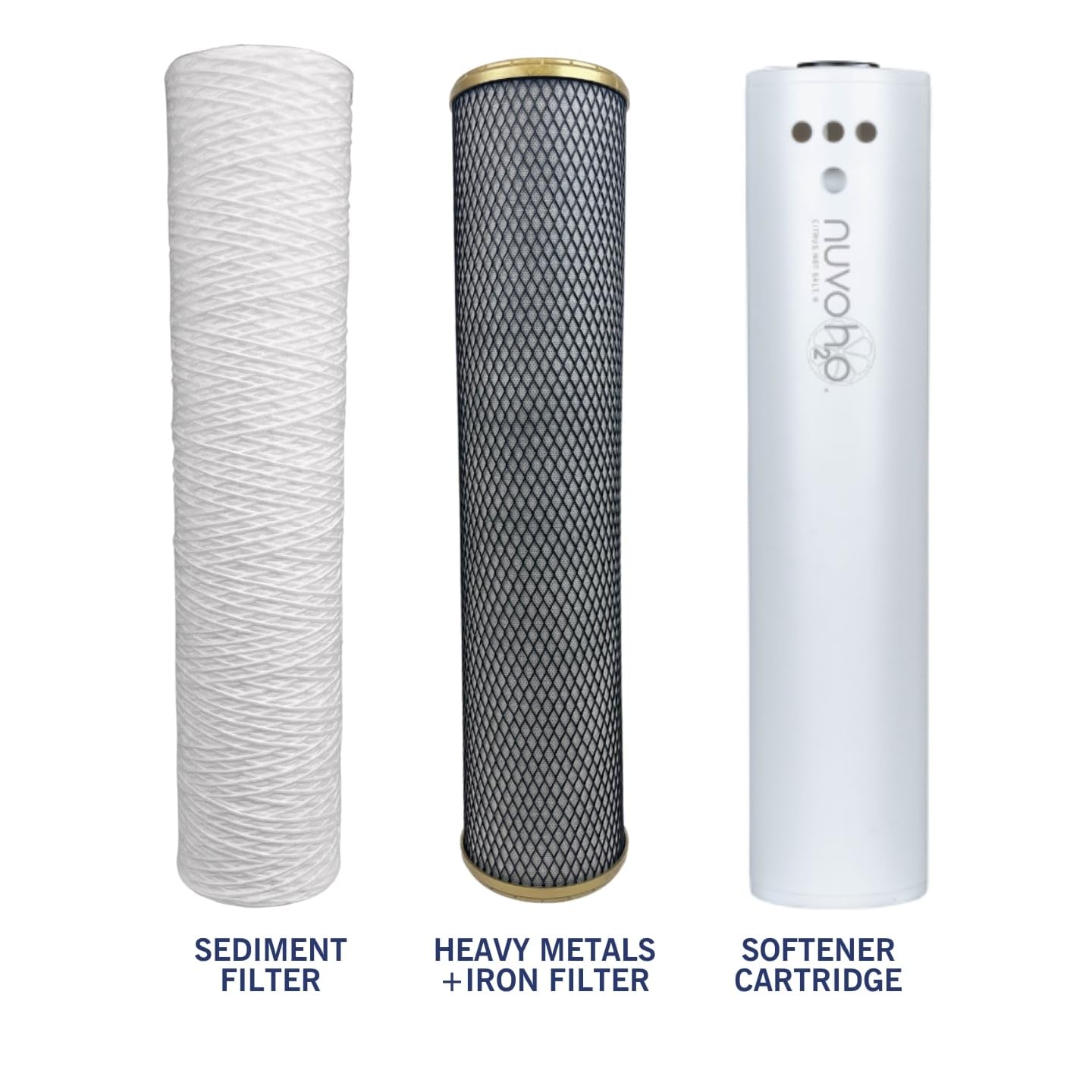 Manor Trio System Replacement Cartridges - Sediment & Iron Water Filters for Clean Drinking Water at Home & Office