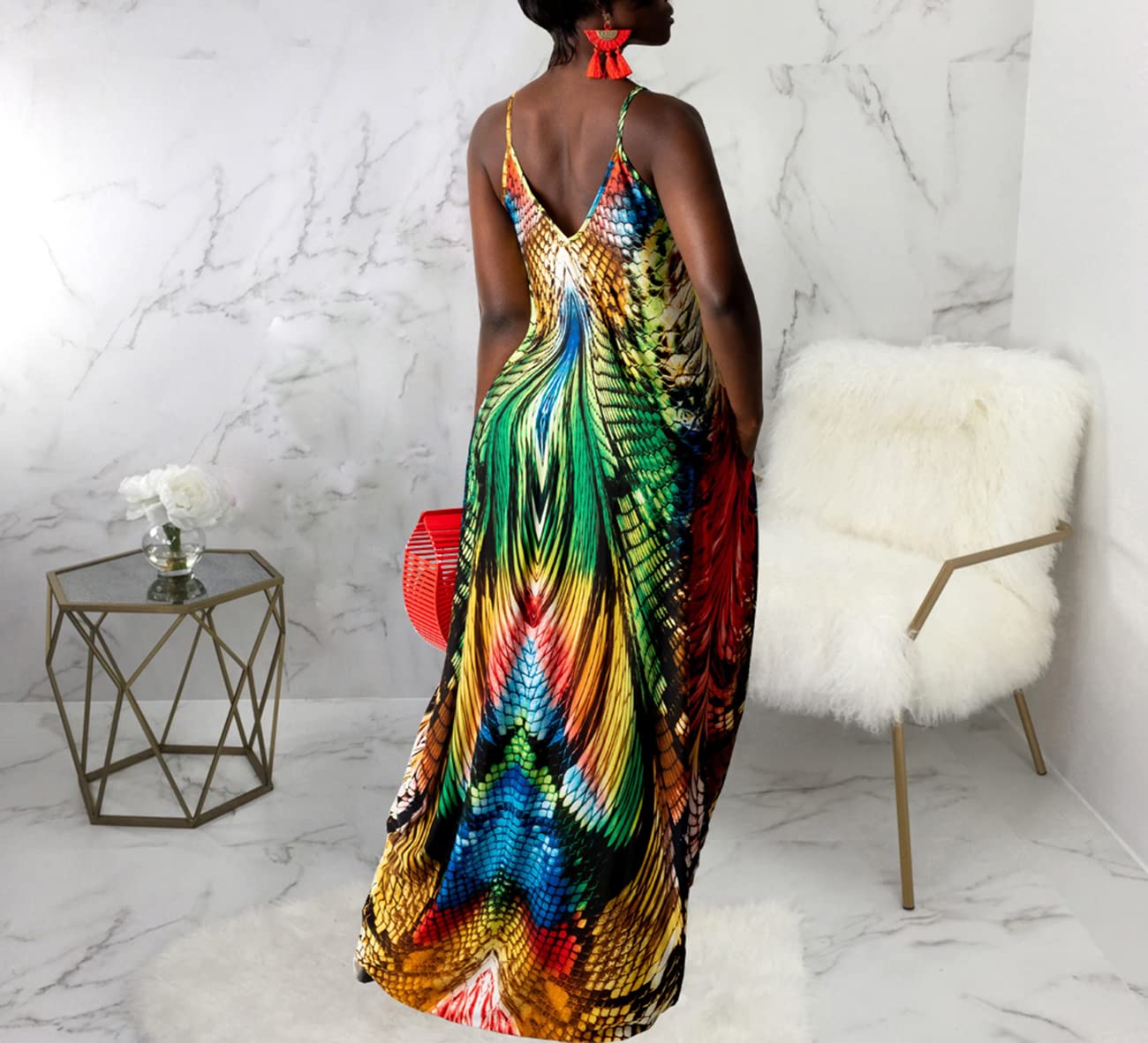 BessCops Women's Plus Size Summer Maxi Dresses 2025 - Sleeveless Casual Sundress with Pockets, Loose Long Flowy Dress | Perfect for Beach Vacations, Date Nights & Summer Outings