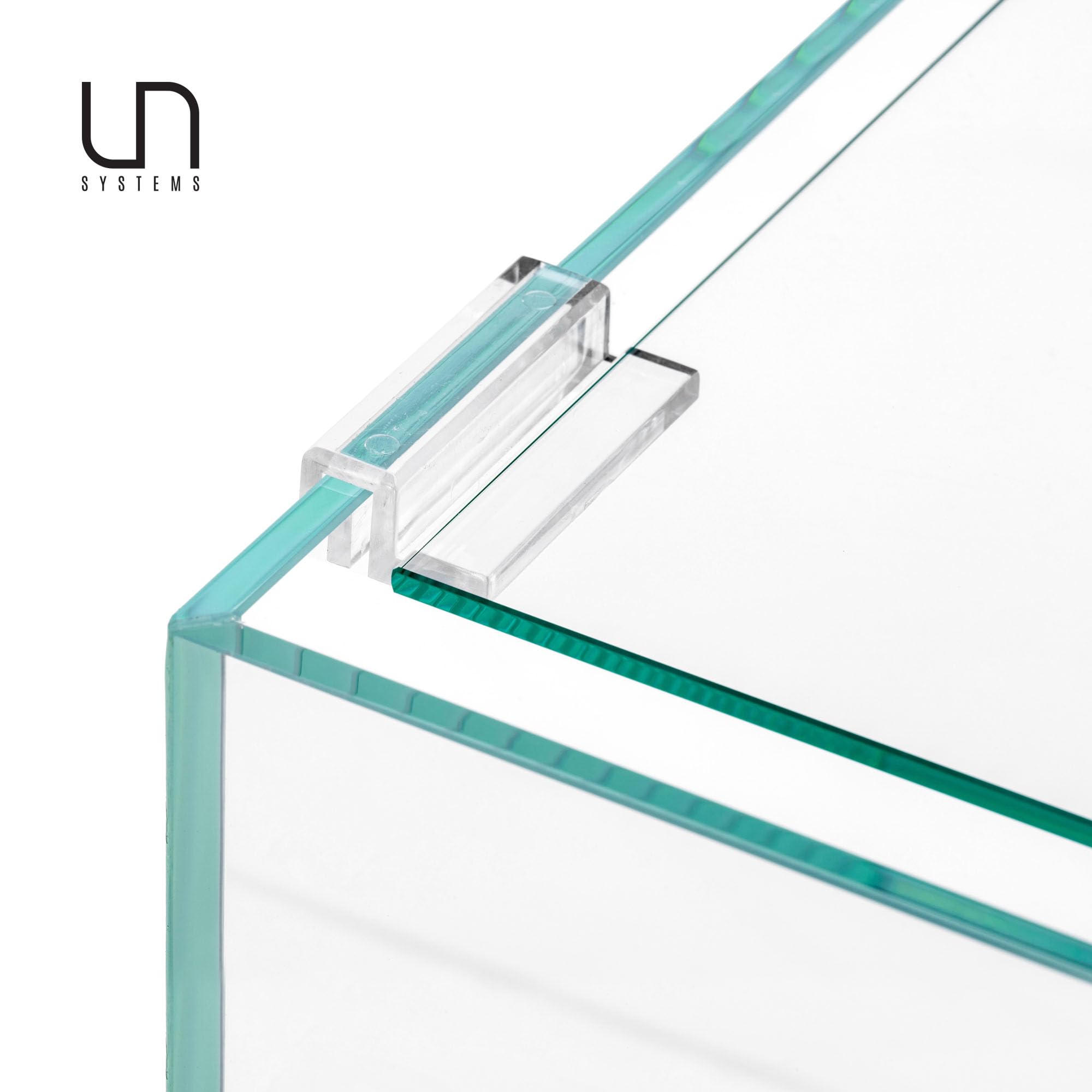 Ultra Clear Rimless Aquarium Lid for Glass Tanks - Frameless Fish Tank Cover with Clips (Fits 90L Aquariums) | Perfect for Saltwater & Freshwater Home Aquariums, Shrimp Tanks & Planted Aquascapes
