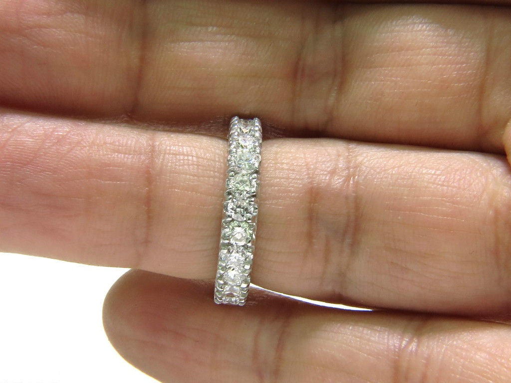 2.46CT Diamond Eternity Band & Kissing 14K Gold Wedding Ring for Women – Perfect for Anniversaries, Engagements, and Special Occasions