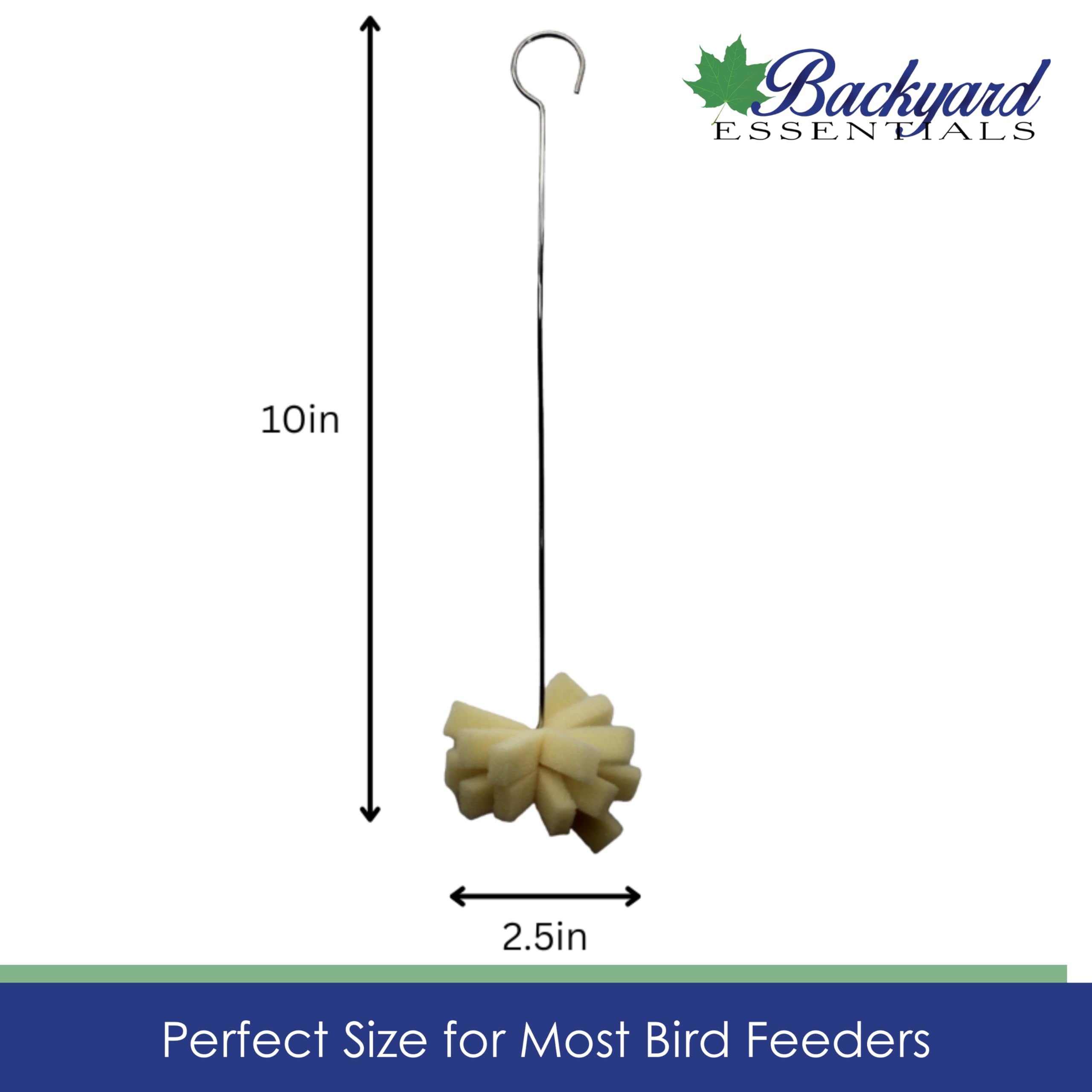 **Nectar Feeder Sponge Cleaning Brush – Scratch-Free, Safe for Plastic Feeders – Perfect for Hummingbird & Oriole Feeders**