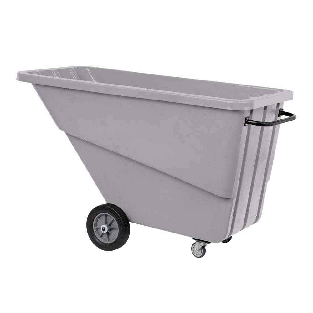 1 Cubic Yard Large Utility Tilt Truck - Heavy Duty 1000 lb Capacity Dump Cart for Gardening, Construction & Yard Work - Perfect for Moving Soil, Mulch, Rocks & Debris