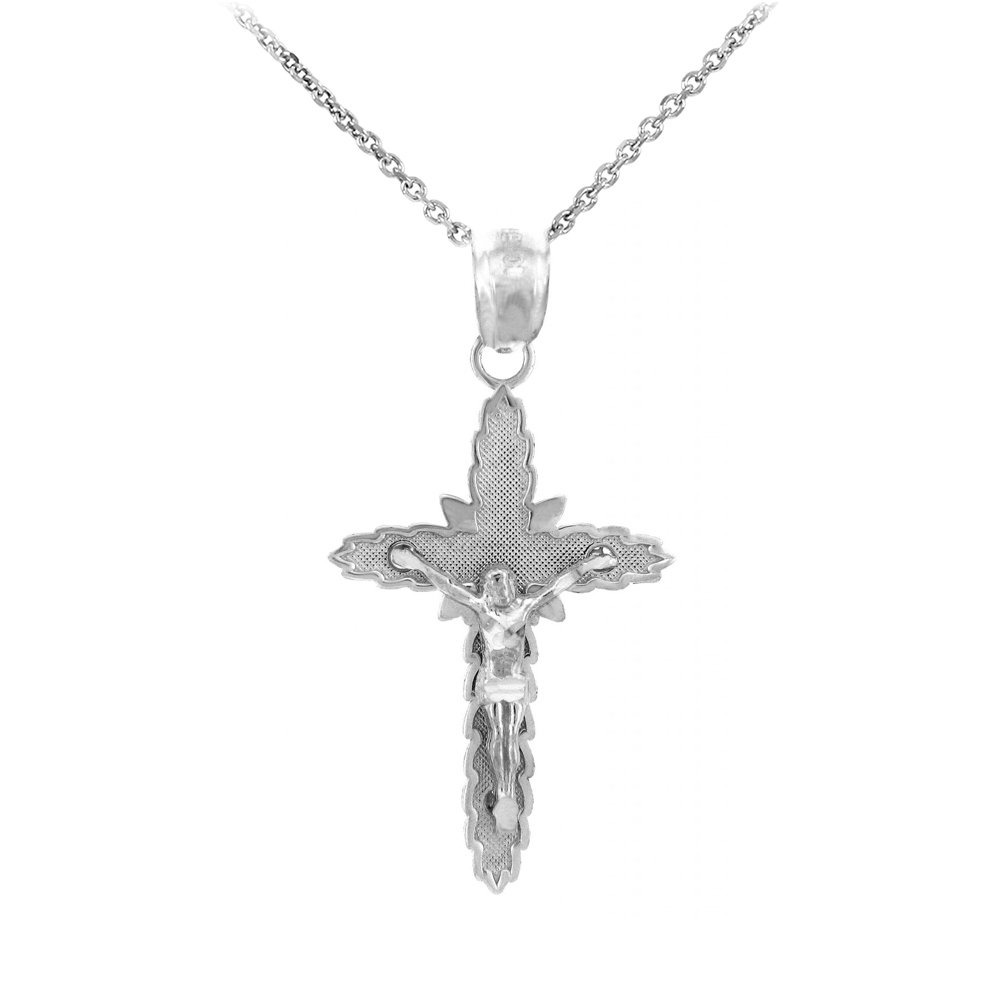 FDJ 925 Sterling Silver Cross Pendant Necklace - Christian Religious Jewelry for Women & Men - Perfect for Baptism, Confirmation, Church & Daily Wear