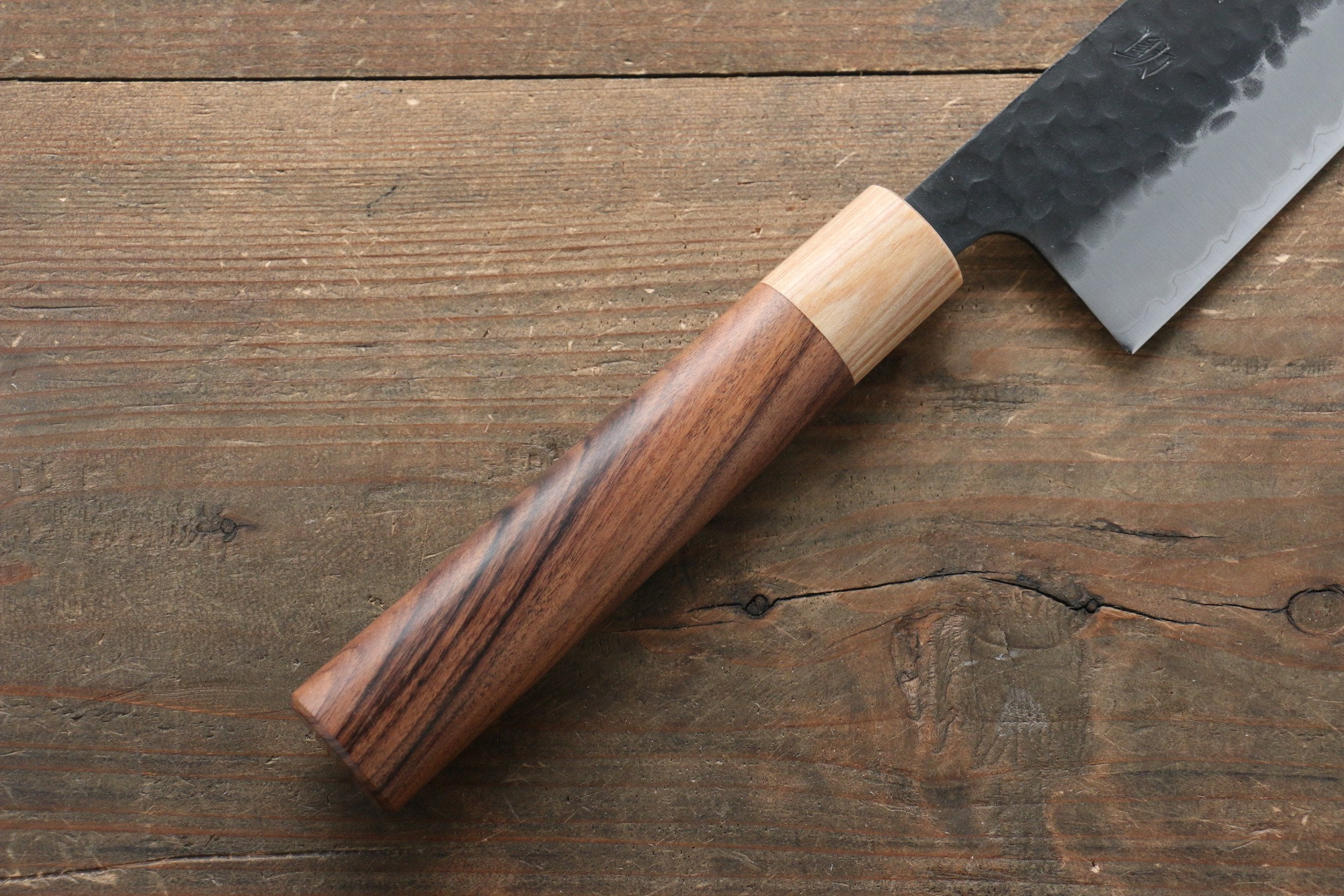 Premium Seisuke Kokubyaku Blue Super Hammered Gyuto 240mm Japanese Chef Knife with Morado Handle - Perfect for Sushi, Meat Slicing & Professional Kitchen Use