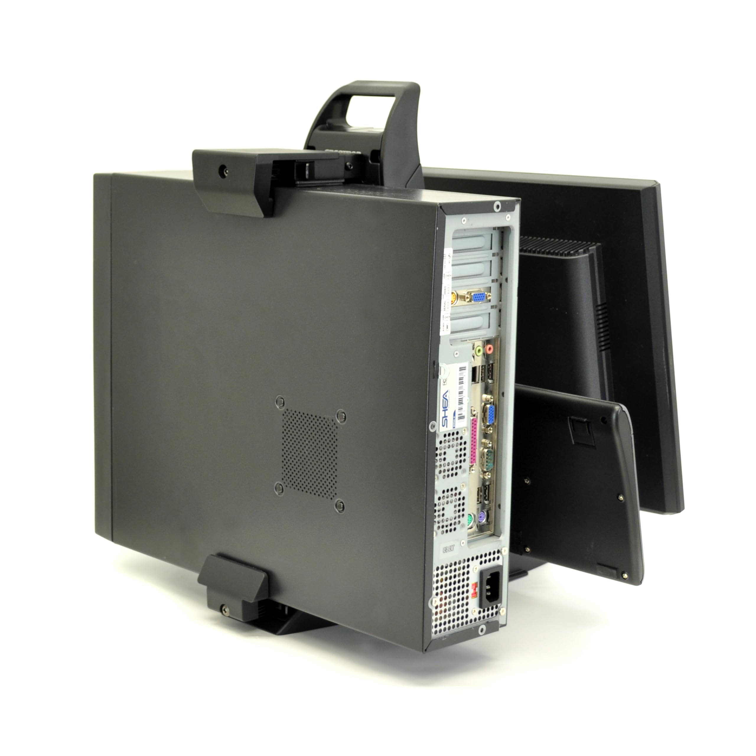 Neo-Flex All-in-One Adjustable LCD Monitor Stand with Secure Clamp for Small Form Factor (SFF) Systems - Perfect for Home Office, Gaming Setup & Workspace Ergonomics
