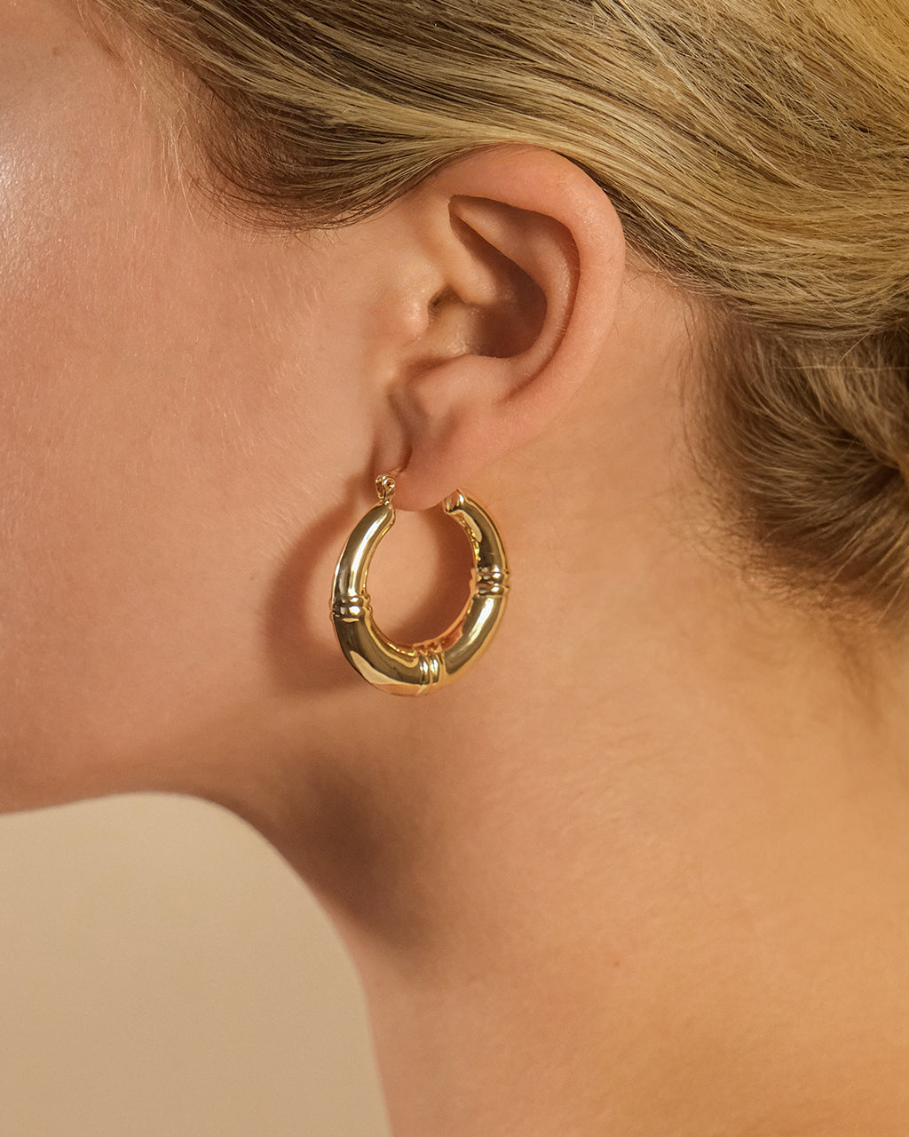 Nina Notch Tube Hoop Earrings for Women - Trendy Gold & Silver Hollow Circle Earrings for Everyday Wear, Parties & Gifts