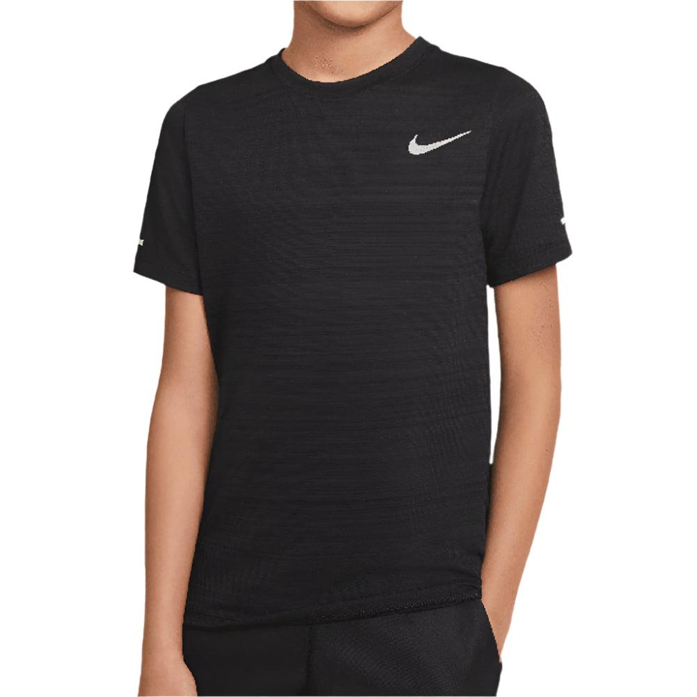 Boys' Dri-Fit Miler Short Sleeve Quick-Dry Performance Training Shirt - Moisture Wicking Athletic Tee for Running, Gym Workouts & Sports Activities