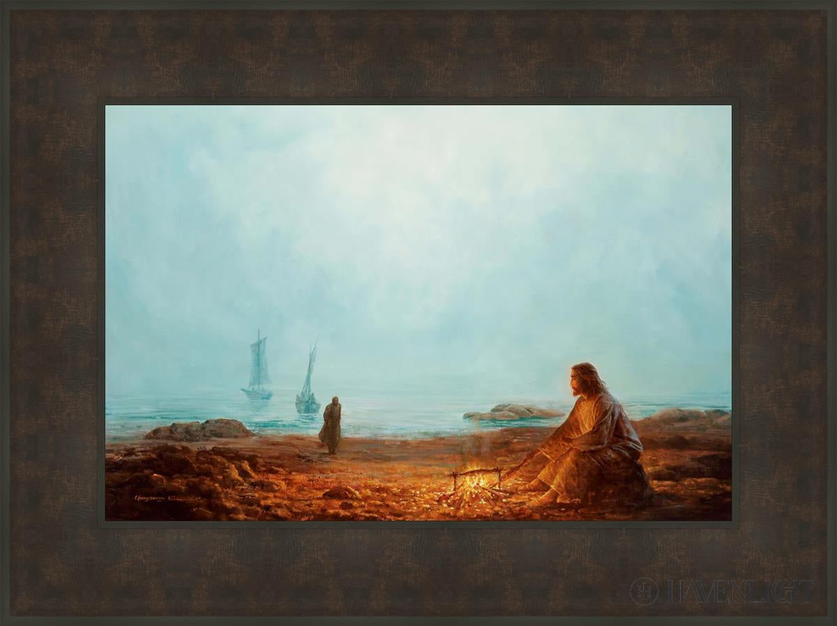 By The Shore By Yongsung Kim - Beautiful Coastal Wall Art for Beach House Decor, Living Room & Bedroom - Ocean Sunset Painting for Home & Office