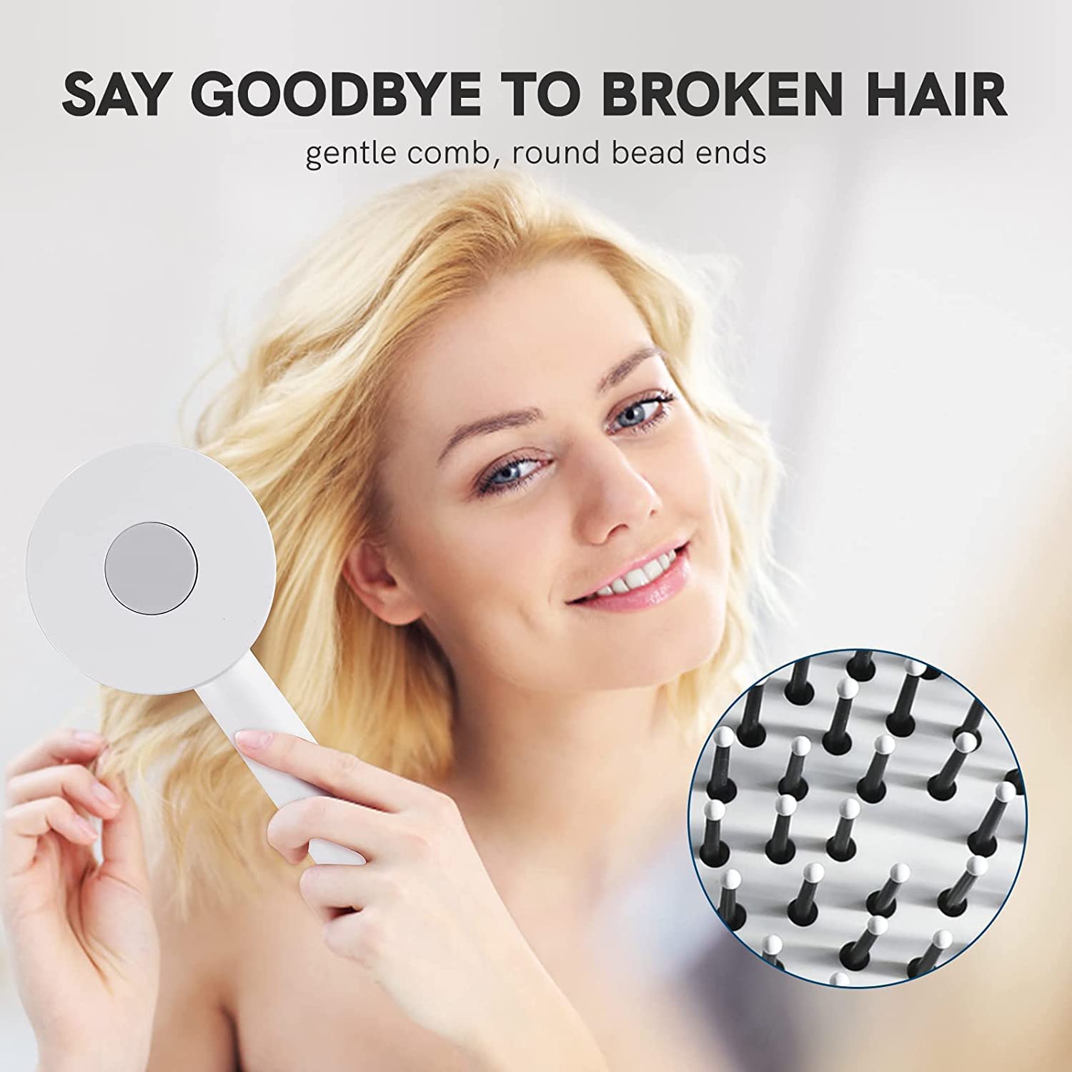 3D Hair Comb with Central Airbag - Self Cleaning Hair Brush for Women & Men - Perfect for Long, Short, Thick, Thin, Curly, Straight & Wavy Hair - Ideal for Daily Styling, Detangling & Volume Boosting - Great for Home, Travel & Salon Use