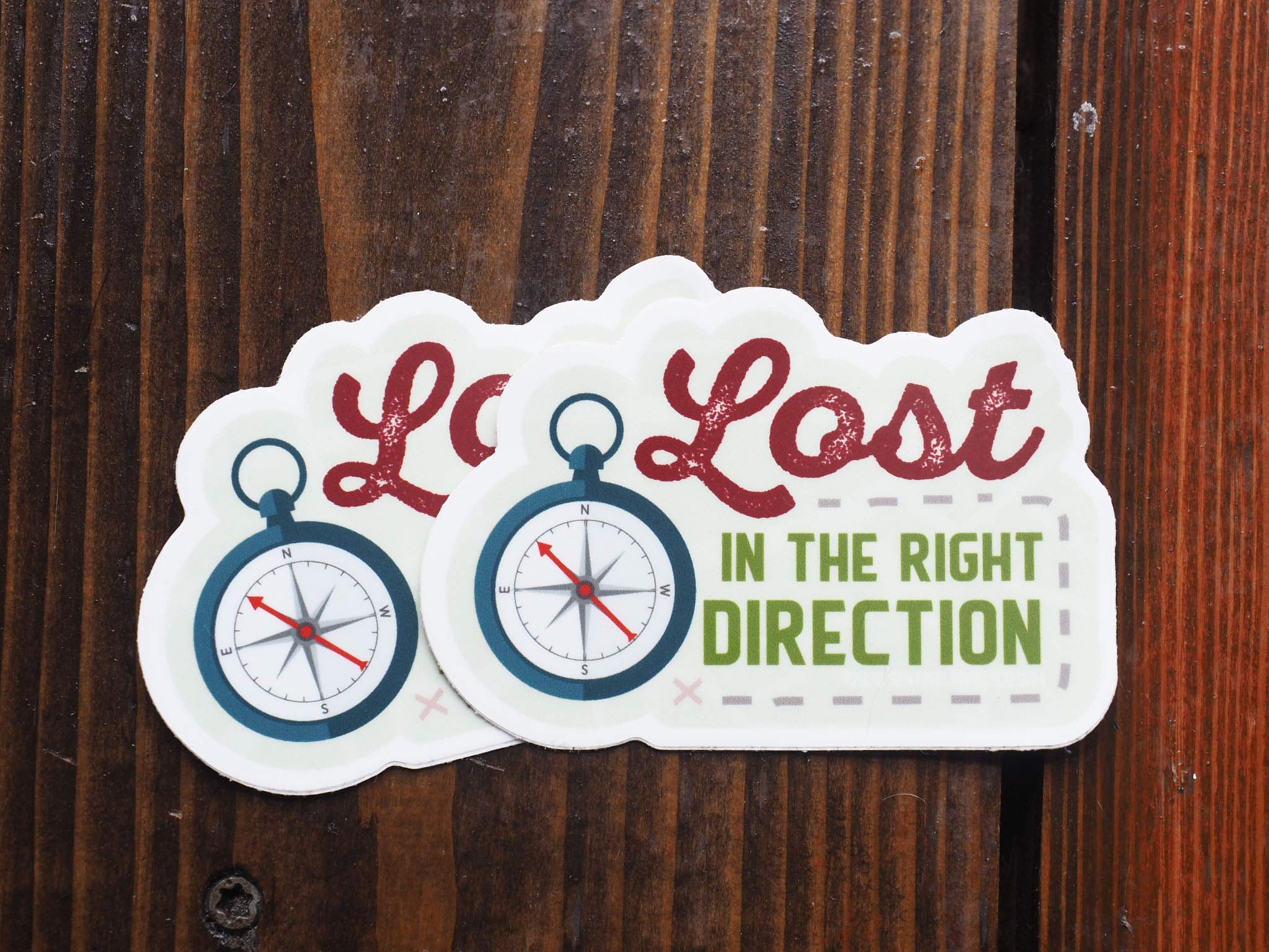 Lost in the Right Direction Vinyl Decal Sticker - Waterproof for Hydro Flask, Laptop, RV, 4x4 - Perfect for Road Trips, Hiking, Camping & Outdoor Adventures - Express Your Wanderlust Spirit