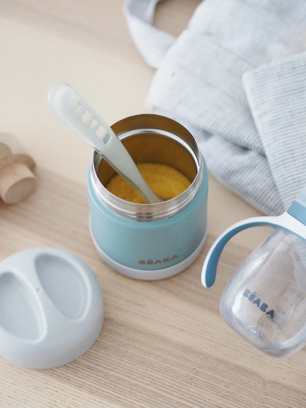 BEABA Stainless Steel 10 oz Baby Food Storage Jar - Airtight Container for Homemade Puree, Snacks & Breast Milk | Perfect for On-the-Go Feeding & Meal Prep