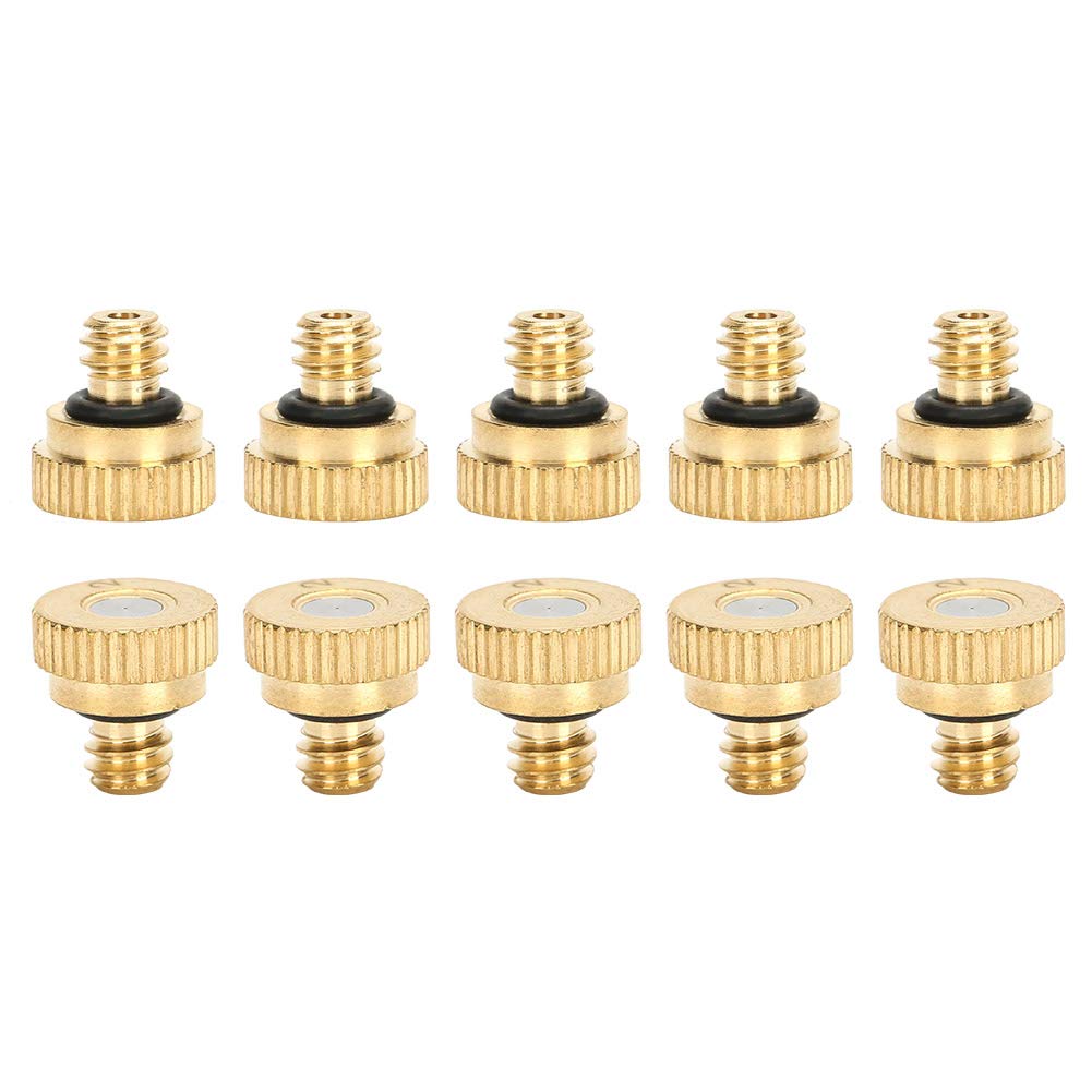 Felenny 10Pcs 0.01in 0.2mm Fine Mist Spray Nozzles - Low Pressure Water Atomizing Misting Nozzle for Cooling, Humidifying & Irrigation - Perfect for Patio, Lawn, Garden, Greenhouse & Outdoor Landscaping