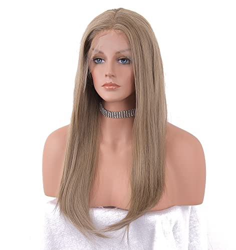 Platinum Blonde Ombre Lace Front Wig - Natural Looking Human Hair Wig for Women | Perfect for Cosplay, Parties & Daily Wear