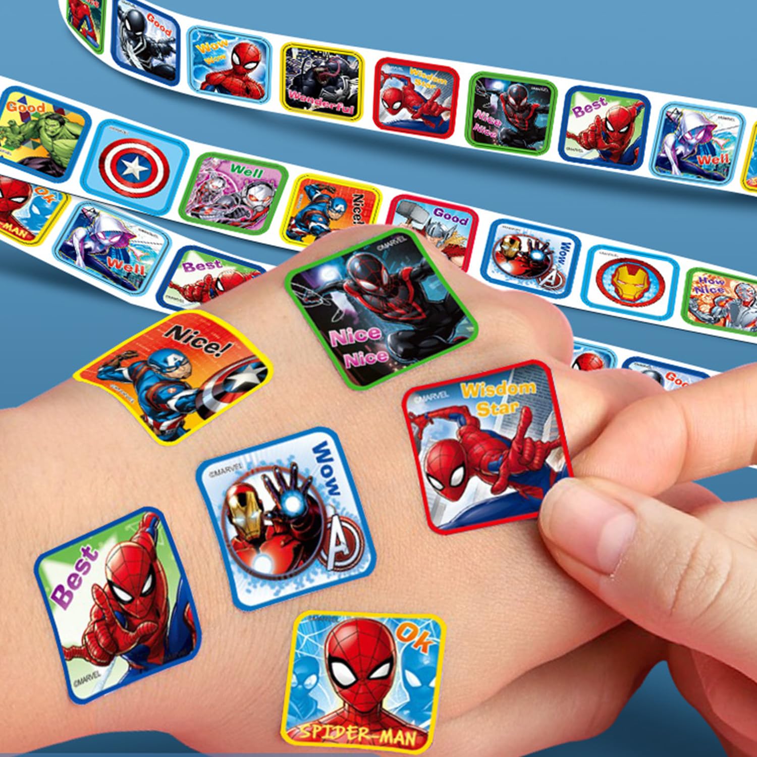 2 Pack Kids Reward Stickers - 400 Pcs in 20 Fun Designs, 1.5 Inch Roll Stickers for Teachers, Classroom, Homeschool & Behavior Incentives - Perfect for School, Homework Charts & Student Motivation
