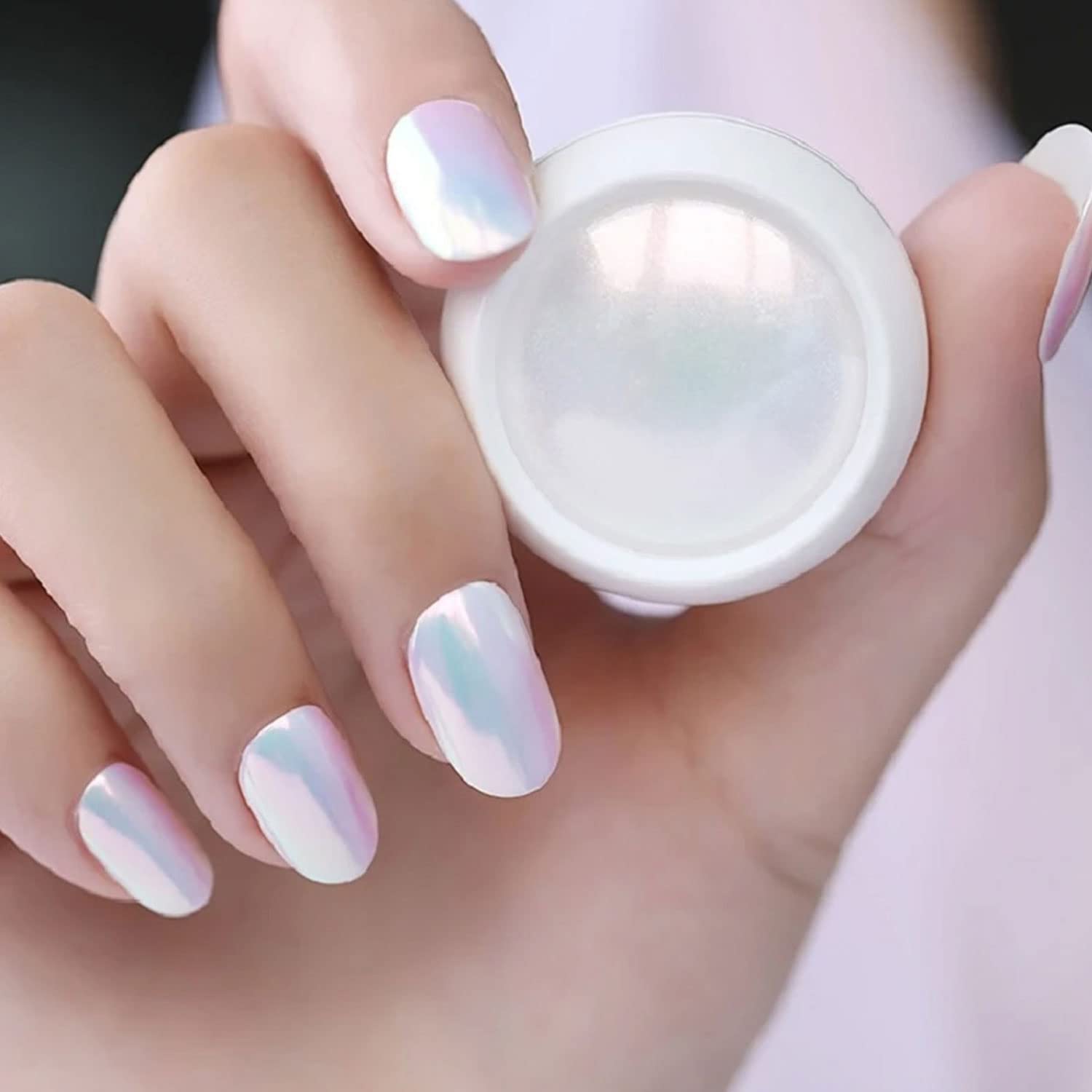 Mermaid Chrome Nail Powder - Aurora Nail Glitter for Gel Polish | Mirror Effect Pigment & Iridescent Nail Art Supplies | Perfect for Manicures, Nail Decoration & DIY Nail Designs