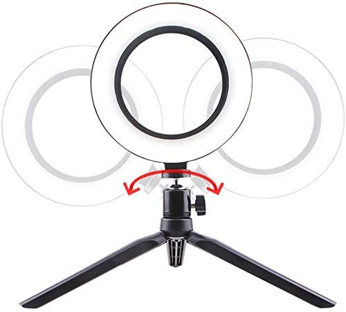 WLP Adjustable Ring Light Tripod with 3 Lighting Modes - Flexible Phone Stand & Dimmable Desktop Makeup Light for Live Streaming, Selfies, TikTok Videos & YouTube Content Creation