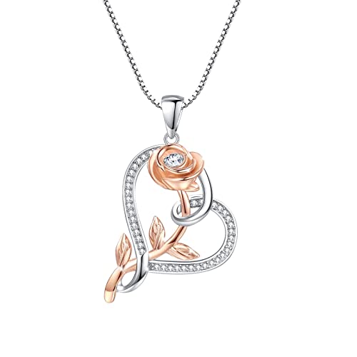 Heart Rose Necklace