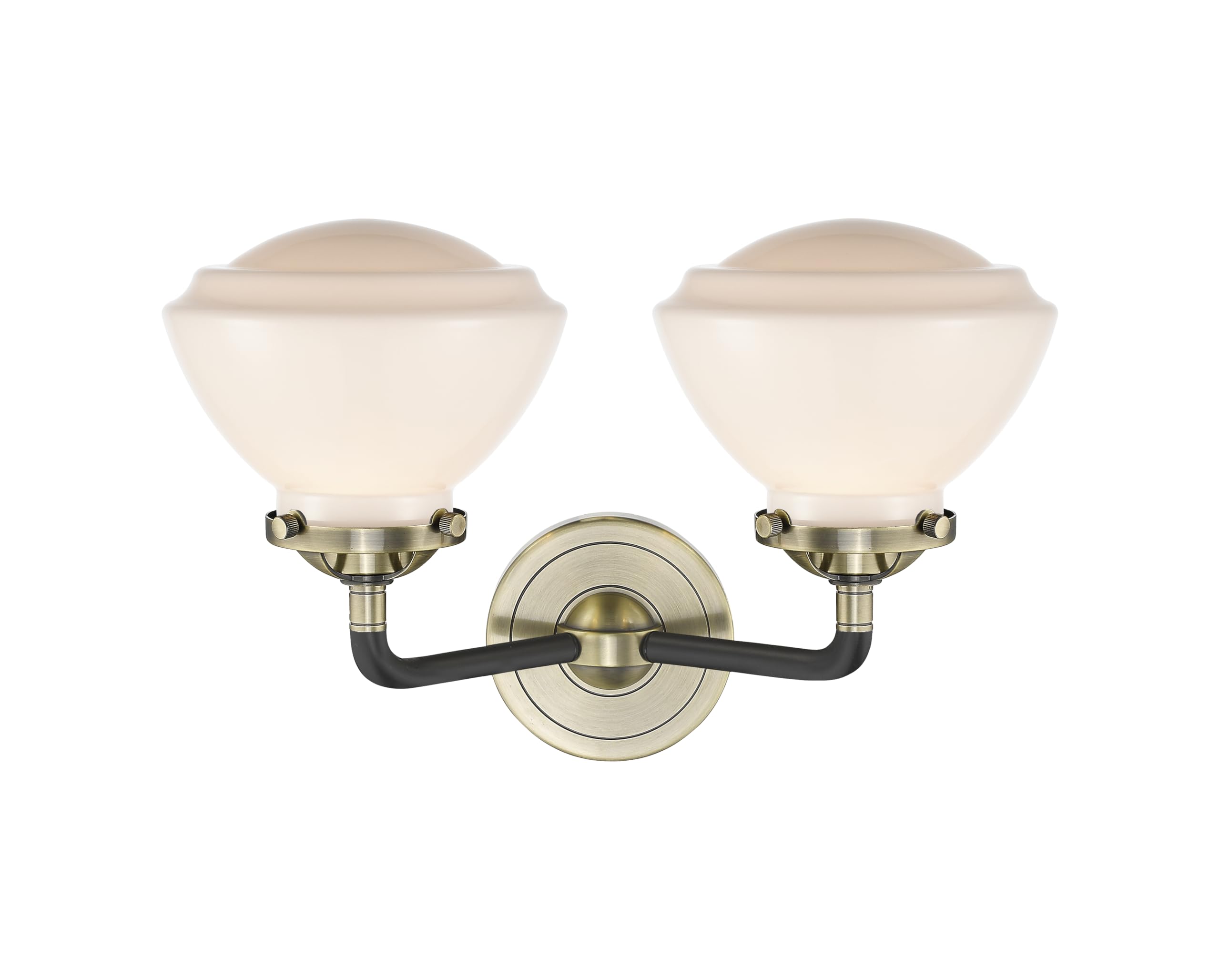 Innovations Nouveau Collection 284-2W-BAB-G321 Olean 2-Light Bathroom Vanity Light Fixture in Black Antique Brass - Perfect for Modern Bathroom, Powder Room & Spa Decor