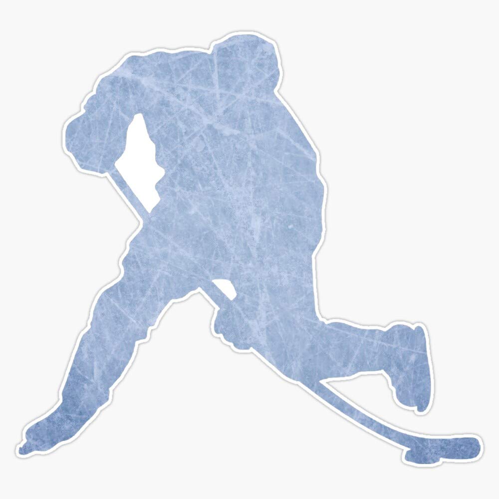 Hockey Ice Silhouette Vinyl Decal - Waterproof Sticker for Car, Laptop, Wall, Window (5 Inch) - Perfect for Sports Fans, DIY Decor & Personalization