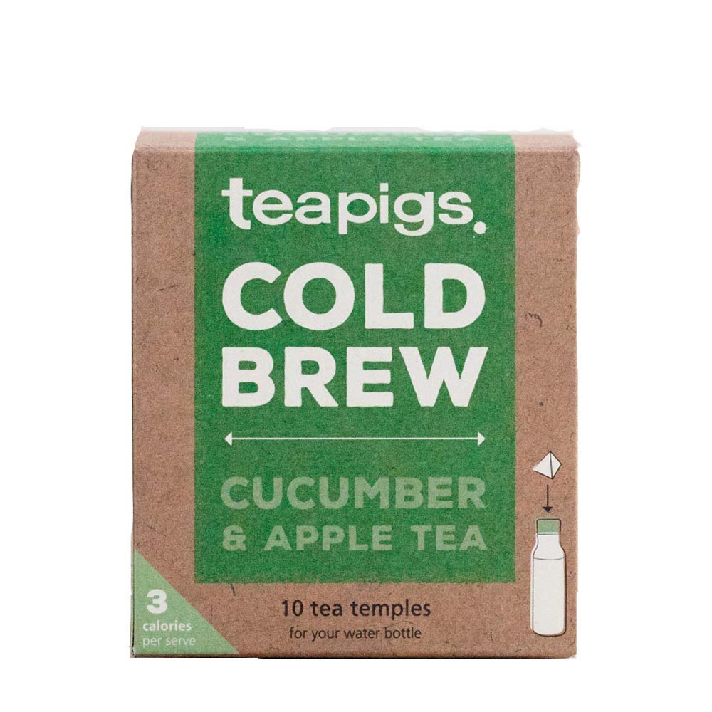 Teapigs Cucumber & Apple Cold Brew Tea - Whole Leaf Herbal Tea Bags (6 Packs of 10) | Refreshing Iced Tea for Summer, Detox & Relaxation
