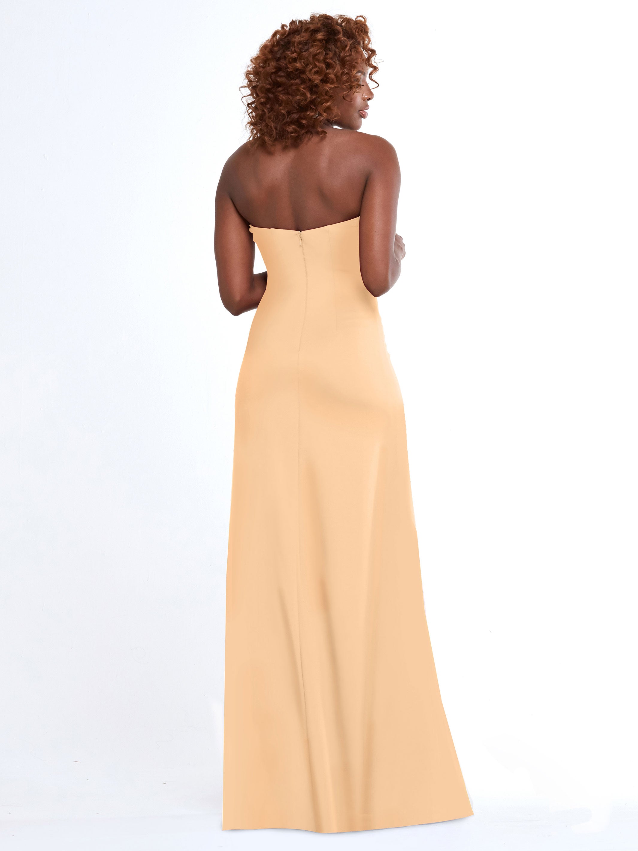 Elegant 83044 A-Line Double Knit Strapless Sweetheart Neckline Bridesmaid Dress - Perfect for Weddings, Formal Events & Special Occasions