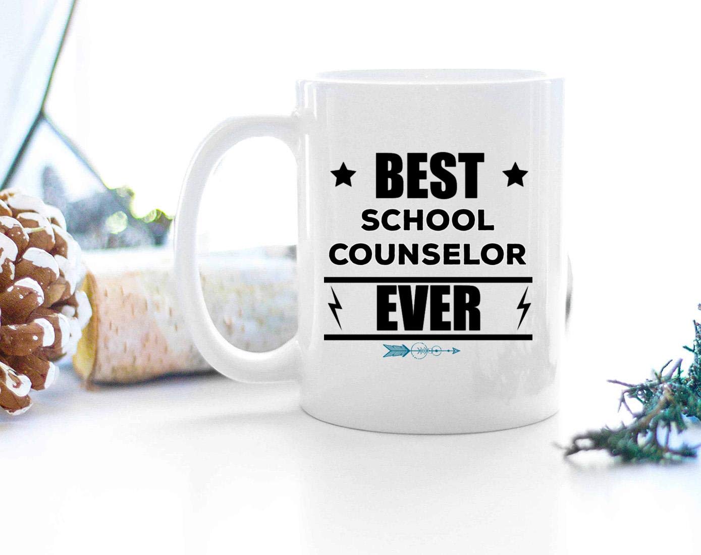 Best Greatest School Counselor Ever Mug - Inspirational Coffee Cup for Advisors, Mentors & Teachers - Perfect Gift for Men, Women & Coworkers - Ideal for Office, Classroom & Home Use