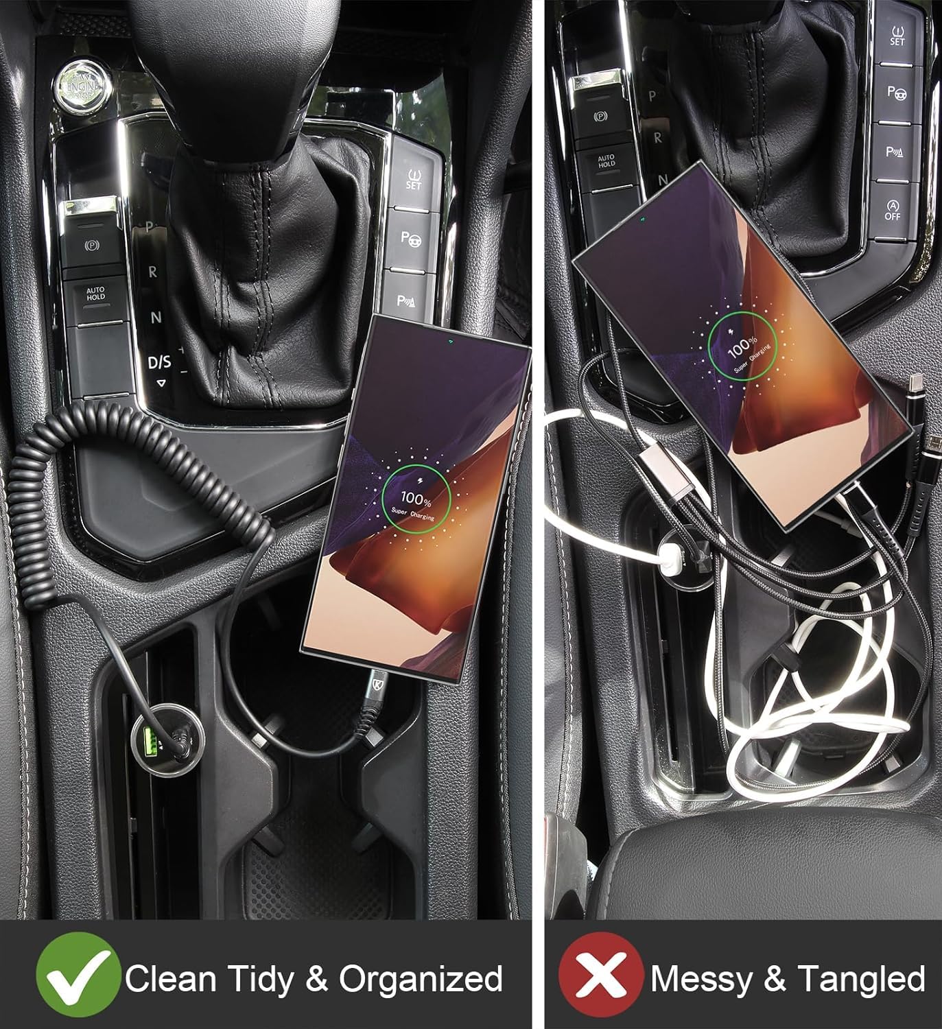 Fast Charging USB A to C Cable 2-Pack (3FT+6FT) - for iPhone 16/15, Samsung Galaxy - Car & Home Use