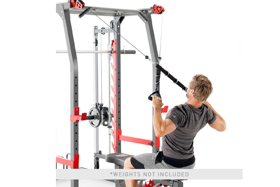 Marcy Pro SM-4903 Smith Machine Home Gym System - Power Cage for Strength Training & Weightlifting - Perfect for Home Workouts & Fitness Enthusiasts