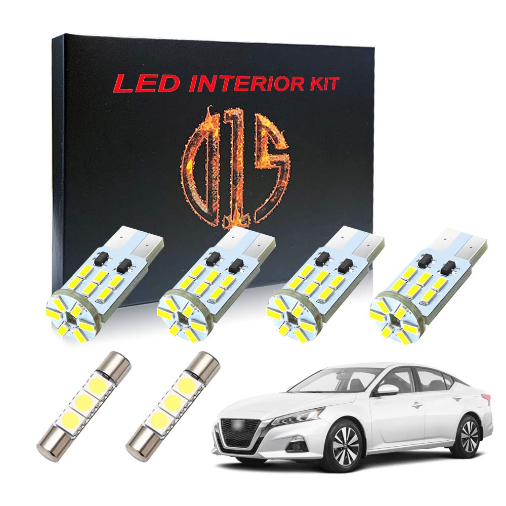 Nissan Altima LED Interior Light Kit (2013-2024) - 6000K White Dome, Vanity Mirror, Door & Trunk Bulbs (11-Piece Set) | Perfect for Night Driving & Car Interior Upgrade