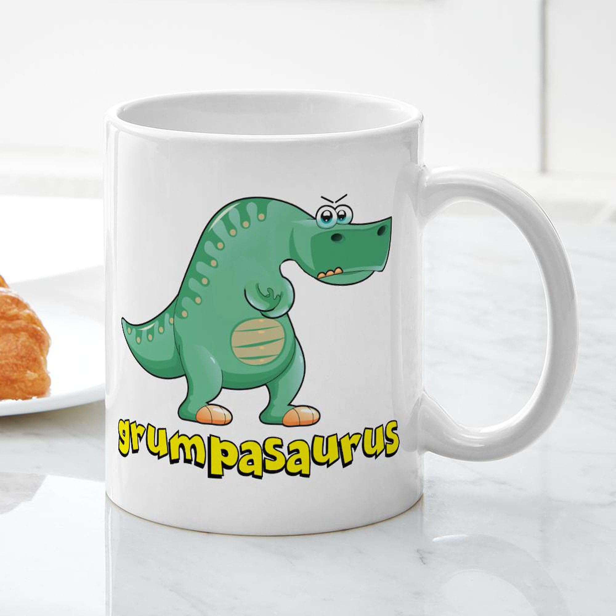 Grumpasaurus Dinosaur 11 oz (325 ml) Ceramic Coffee Mug - Funny Novelty Gift for Office, Home & Gifts for Dinosaur Lovers