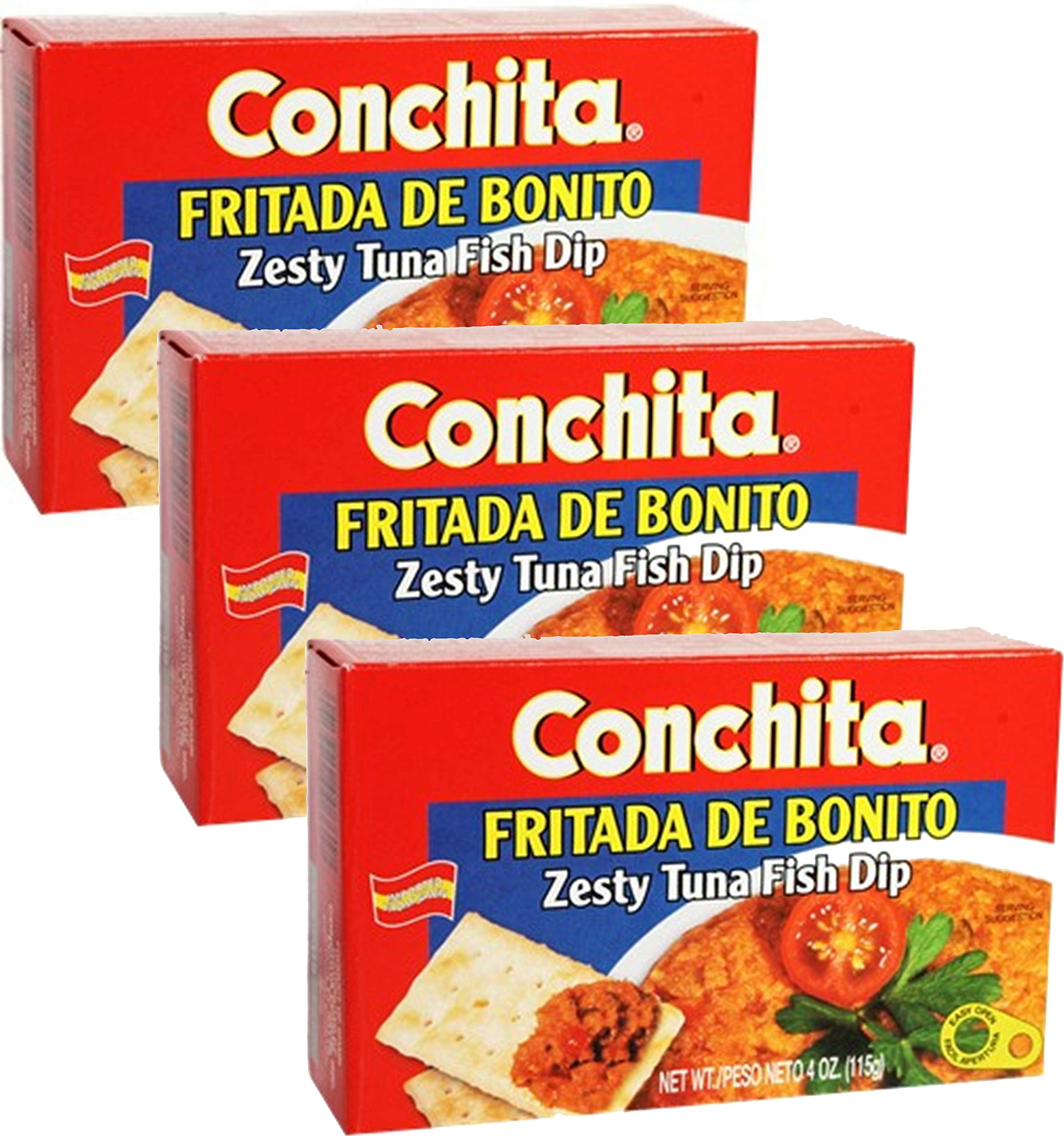 Premium Spanish Tuna in Tomato Sauce - Conchita Fritada de Atun 4 oz Cans (3-Pack) | High-Quality Canned Fish for Salads, Sandwiches & Tapas | Authentic Spanish Cuisine Ingredient