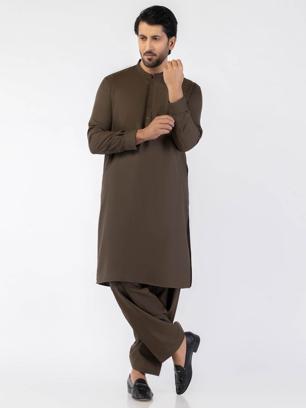 Stylish Blended Brown Shalwar Kameez for Women - Premium Cotton Fabric - Traditional Pakistani Outfit for Parties, Weddings & Festivals