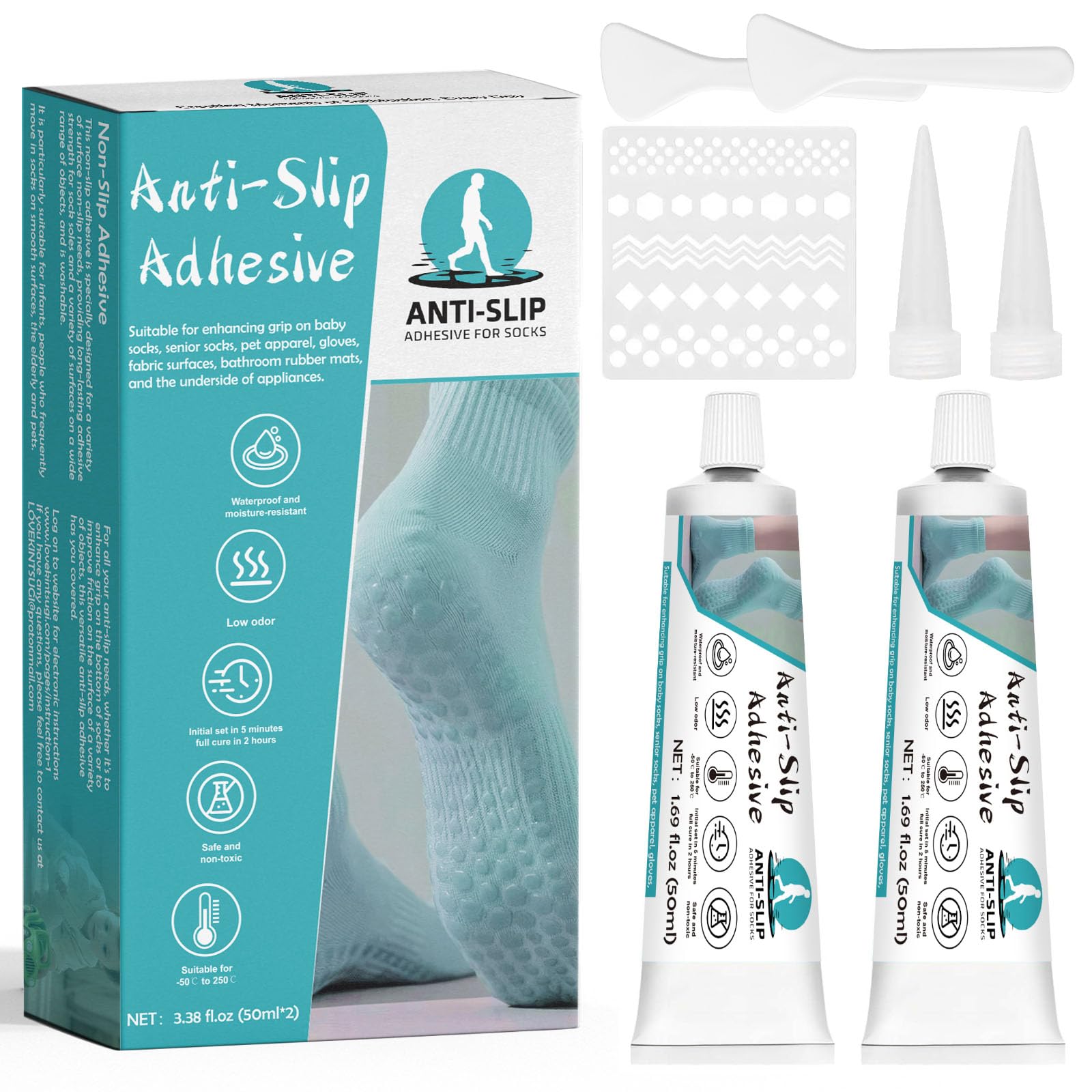 **Anti-Slip Sock Glue 3.5oz – Transparent Waterproof Fabric Adhesive for Socks, Pet Socks & Floor Mats | Latex-Free, Washable & Non-Toxic | Perfect for Dance, Yoga & Home Safety**