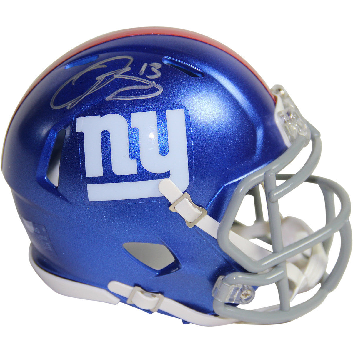 Odell Beckham Jr. Signed New York Giants Speed Mini Helmet - Authentic NFL Collectible for Fans & Memorabilia Enthusiasts - Perfect for Display, Gifts, and Sports Collections